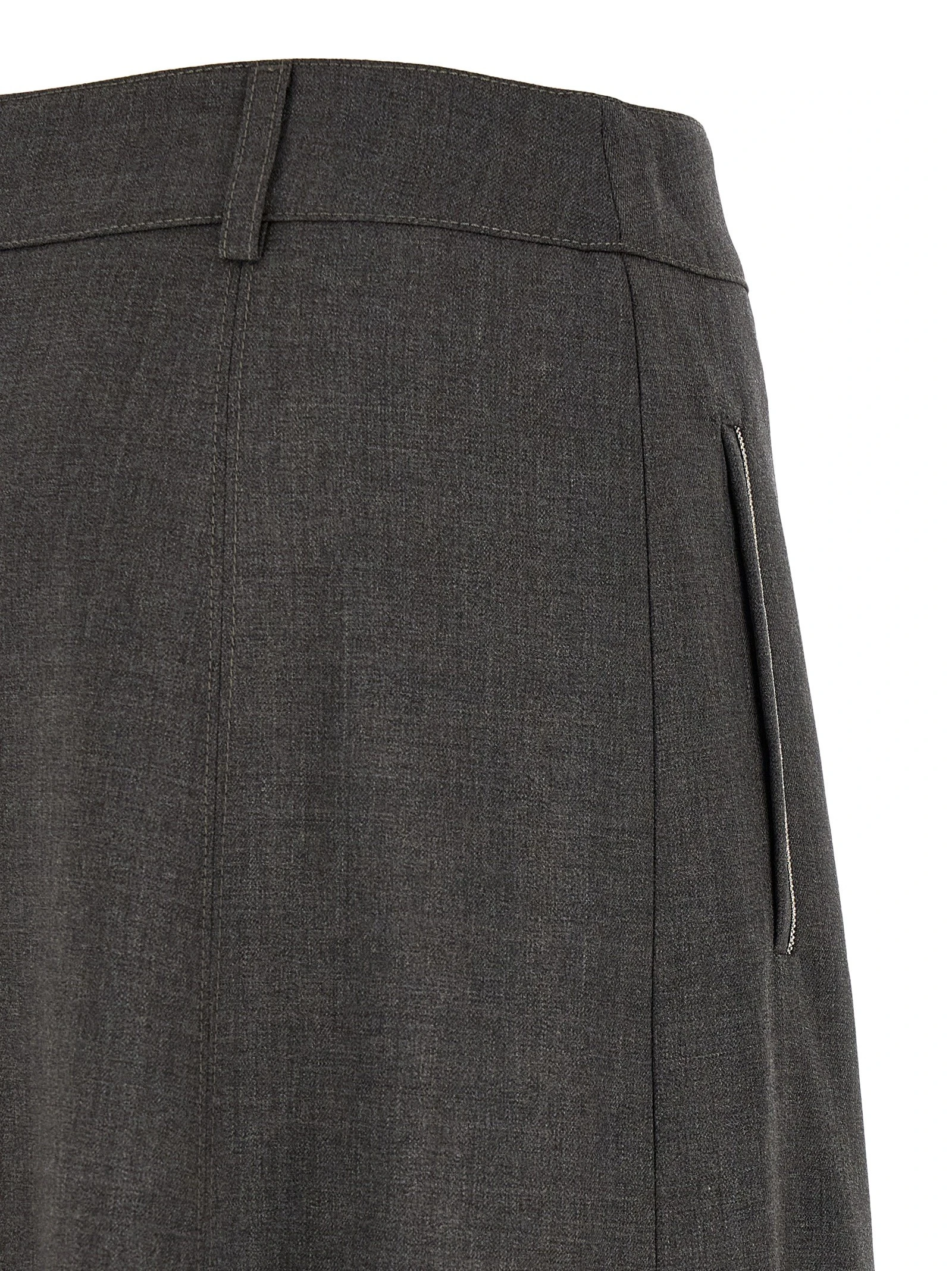 Flared skirt with loops
