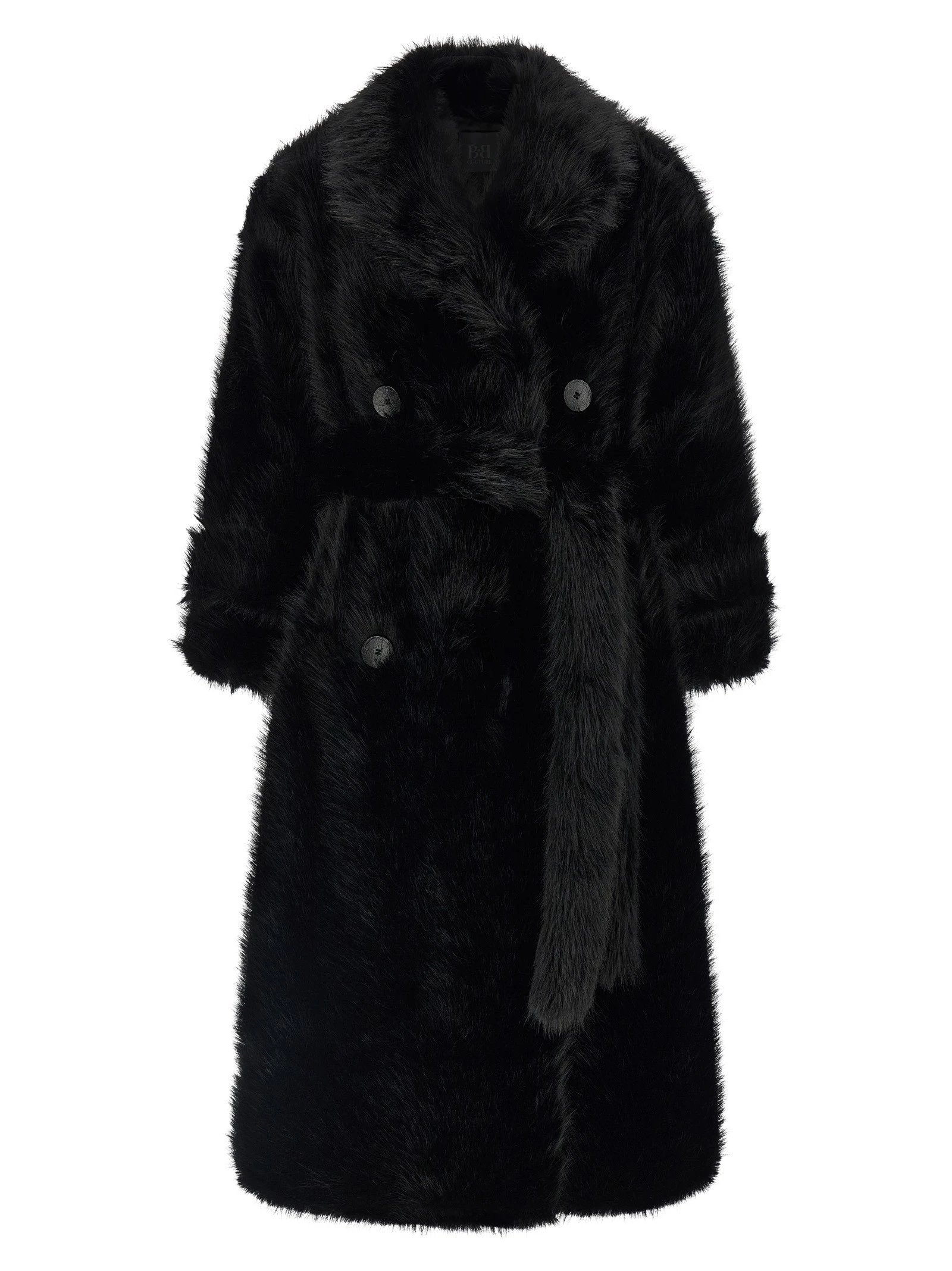 'Jackie' eco-fur trench coat