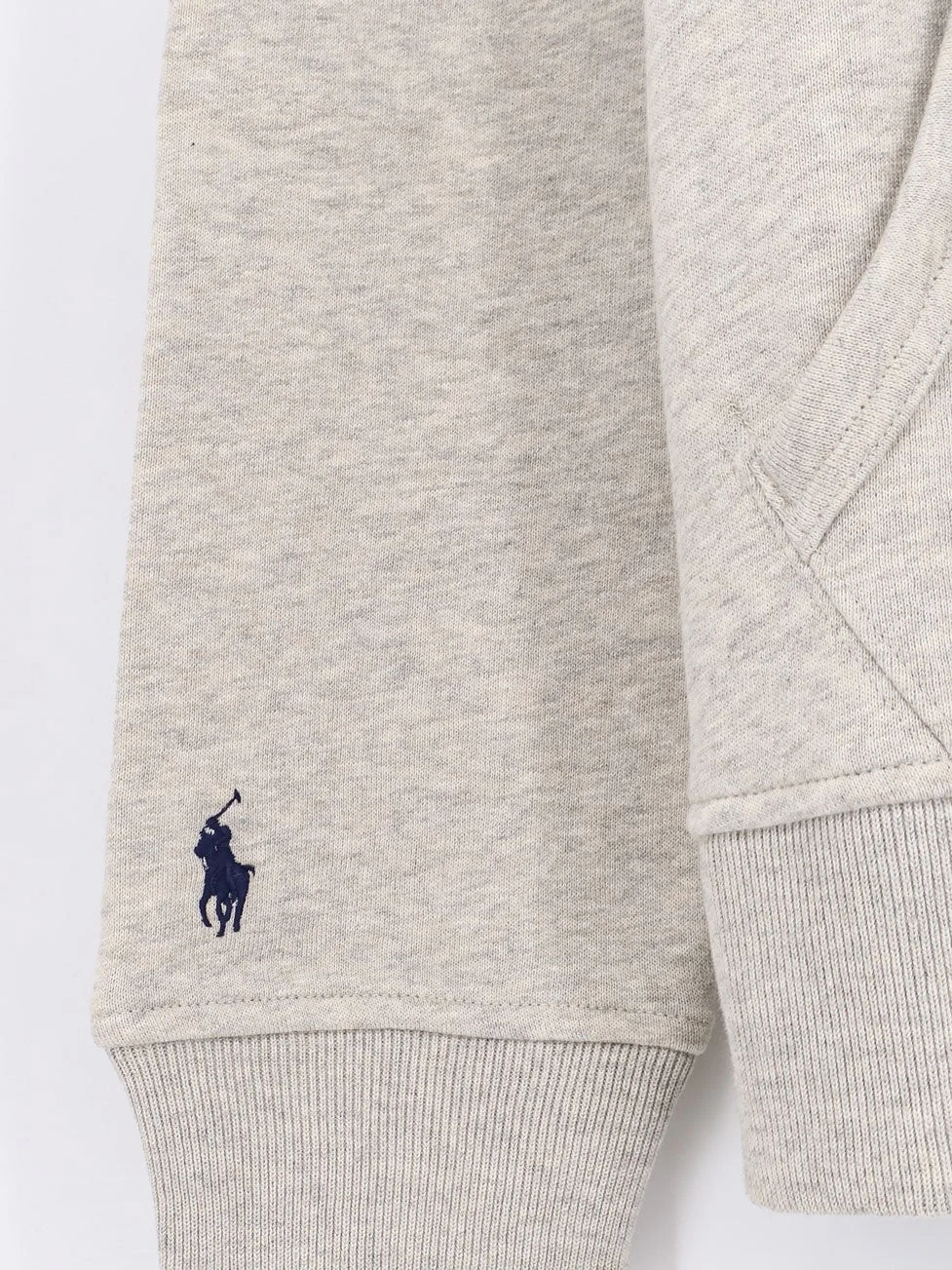 Hooded cotton blend sweatshirt