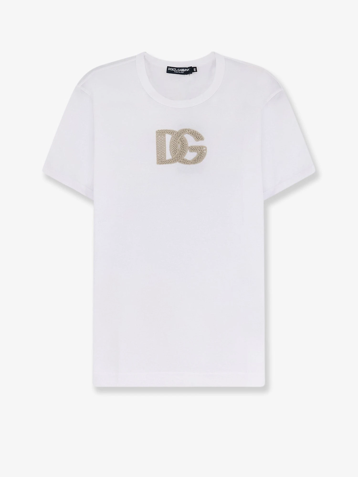 Cotton T-shirt with patch logo on the front