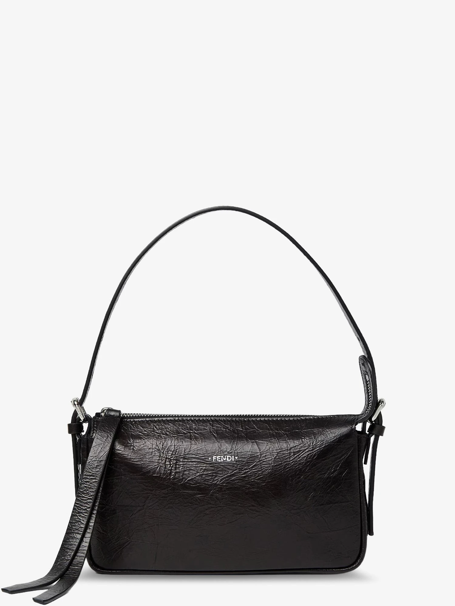 Zip Top Small vintage-effect leather shoulder bag