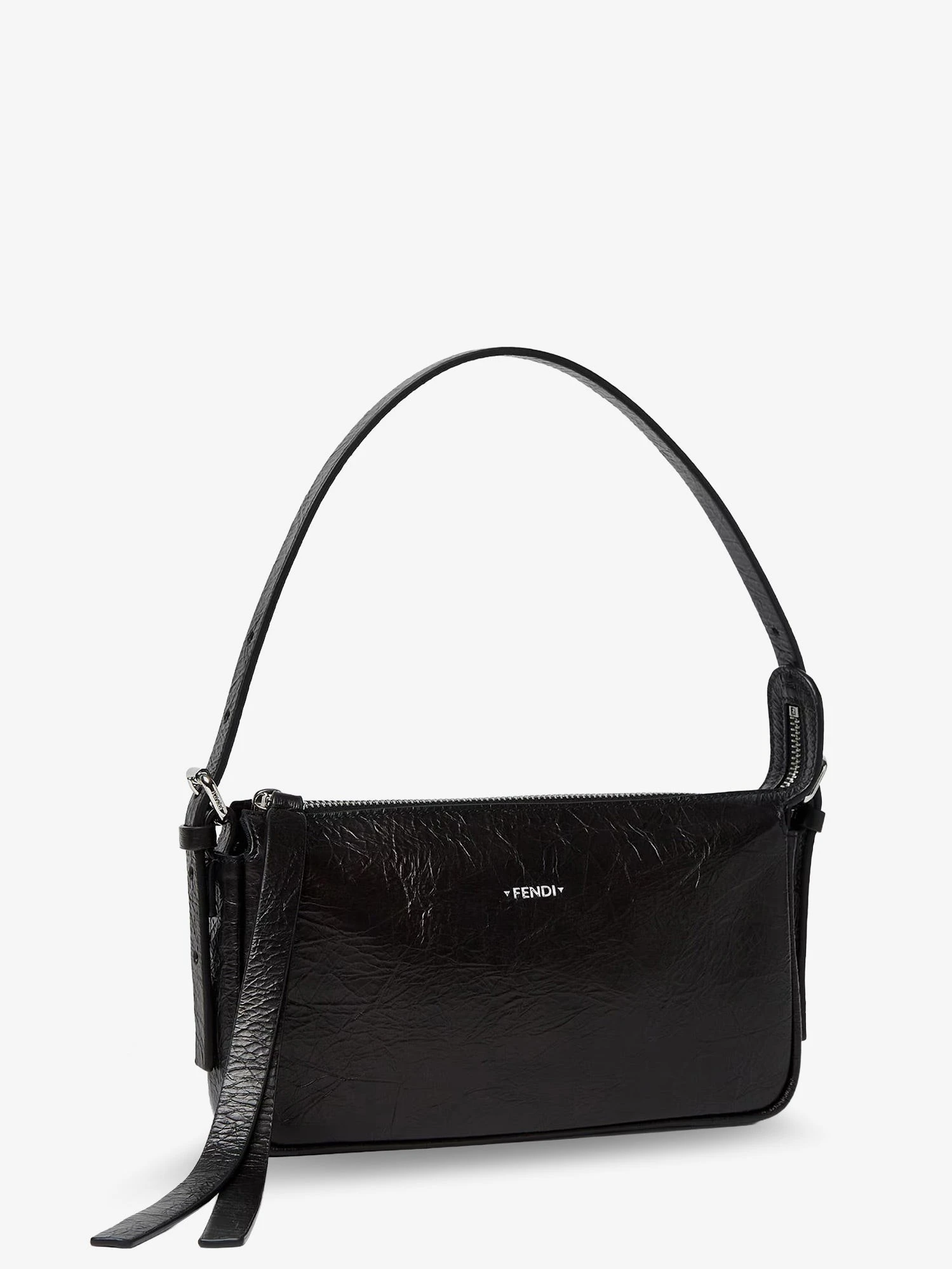 Zip Top Small vintage-effect leather shoulder bag
