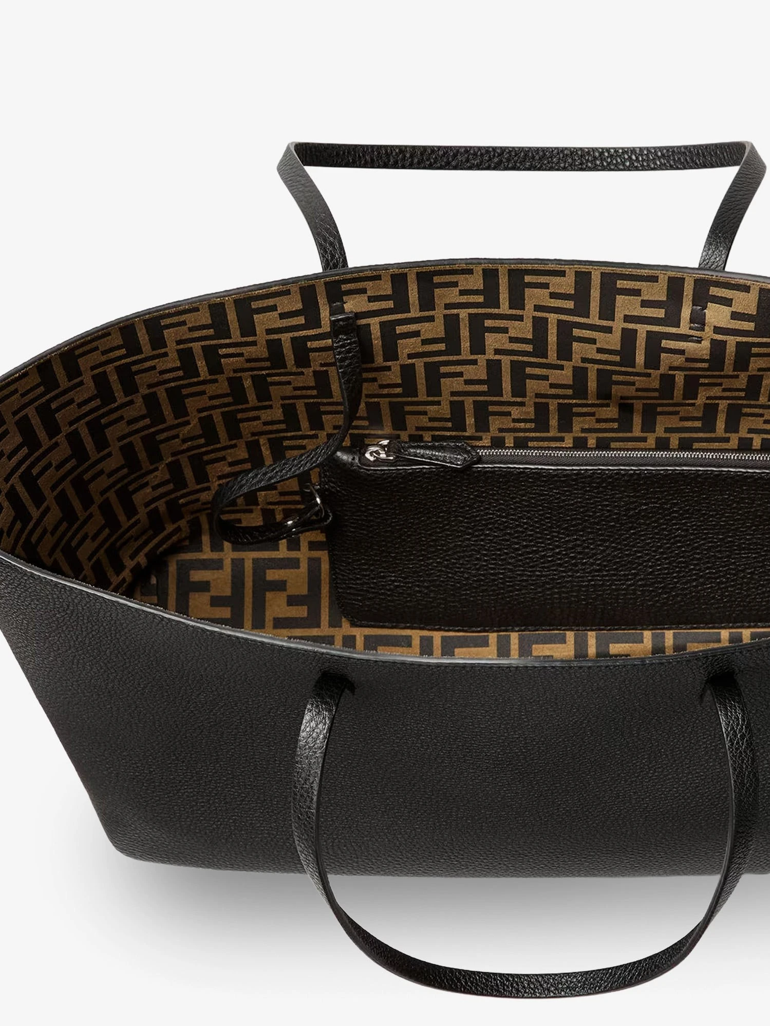 Medium Leather Roll Shopping Bag