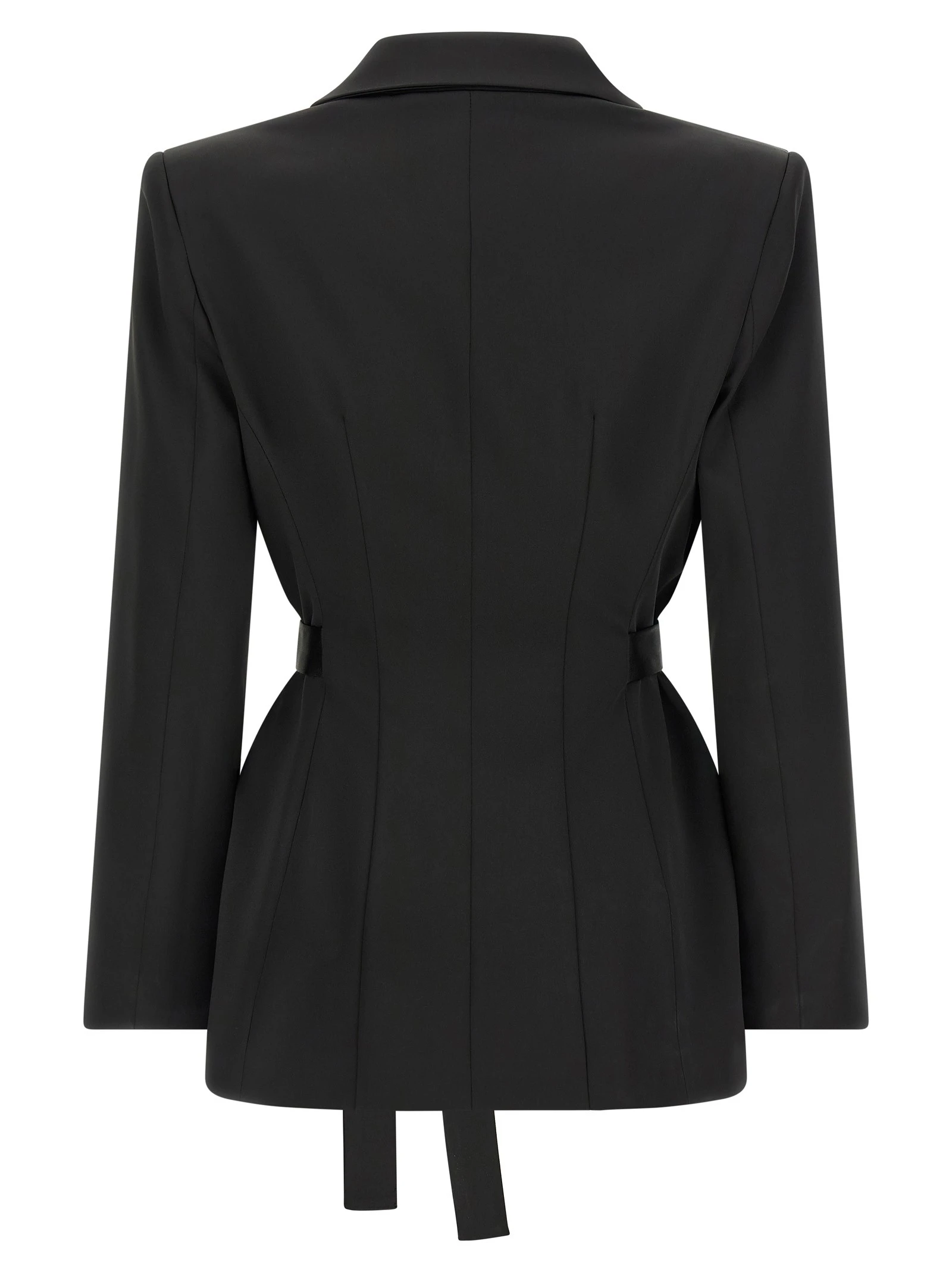 Stretch satin blazer