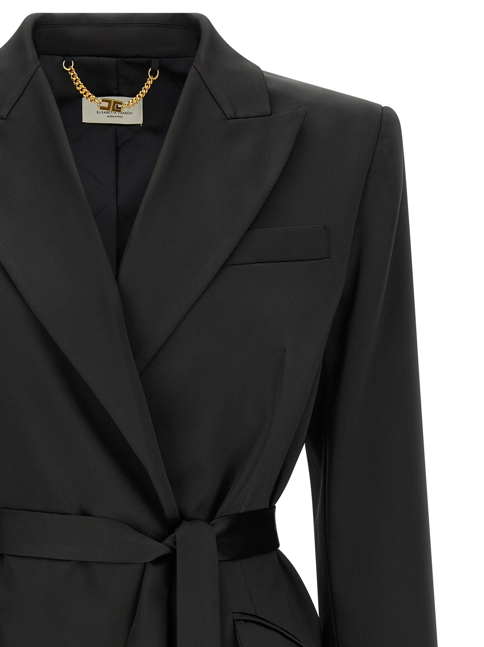Stretch satin blazer