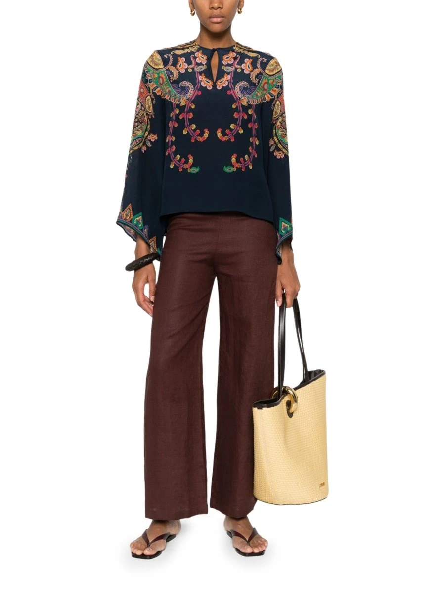 FLORAL PAISLEY PRINT BLOUSE