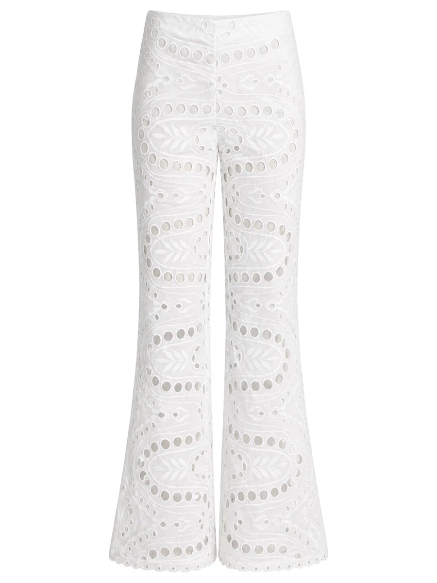 PANTALONE "STERN" CON MOTIVO TRAFORATO
