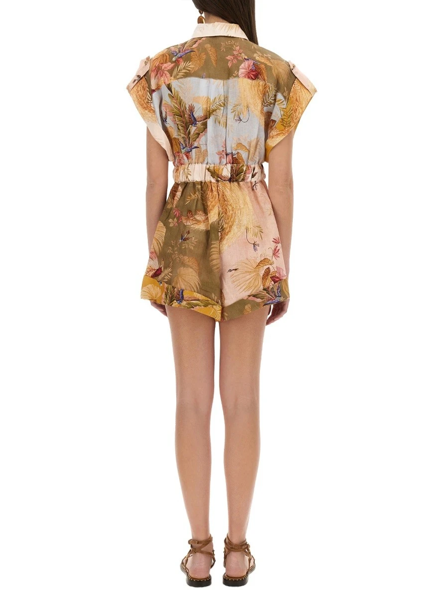 SHORT OVERALLS WITH "ASCENSION" LAPELS