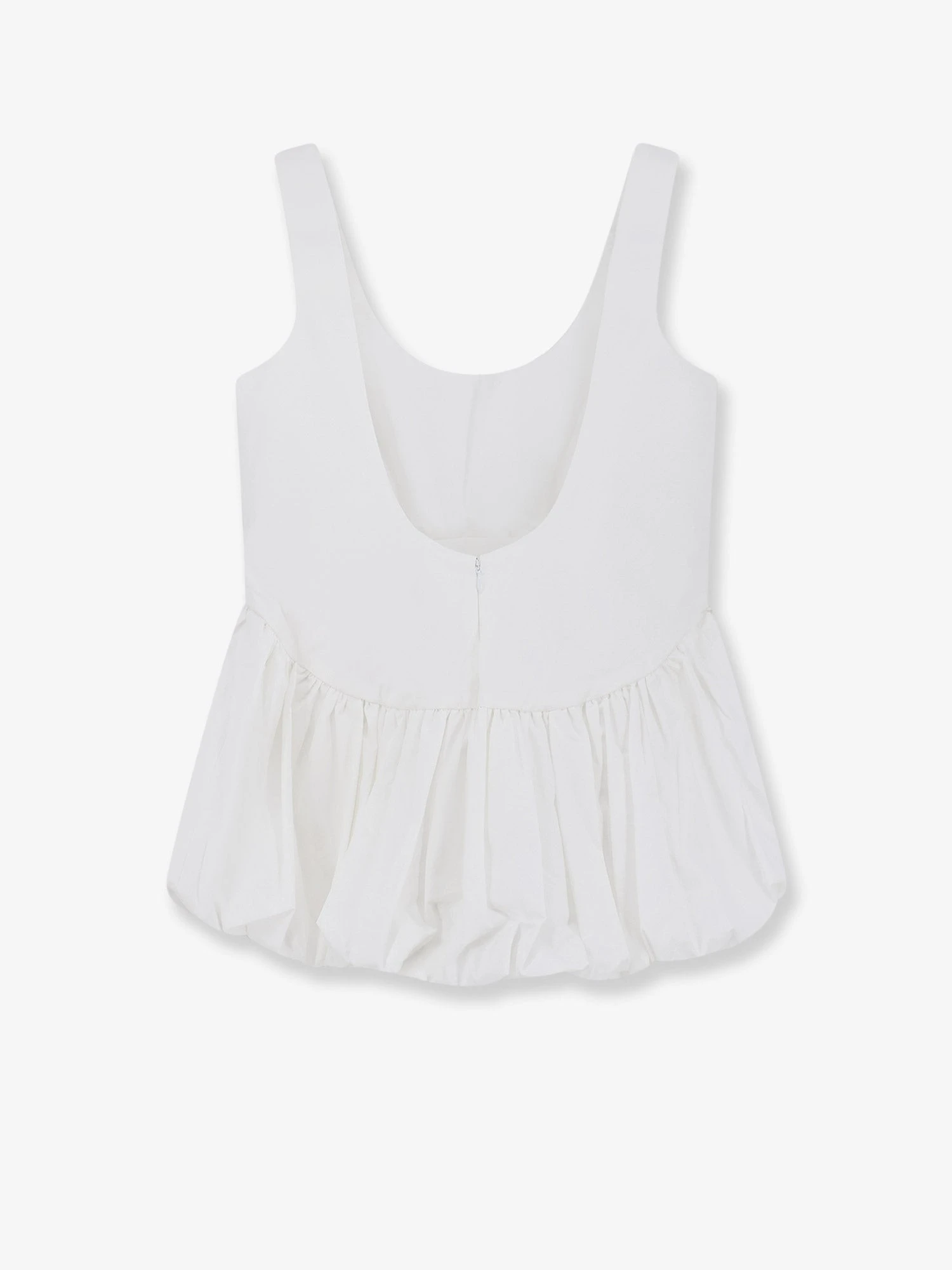 Voluminous peplum cotton tank top