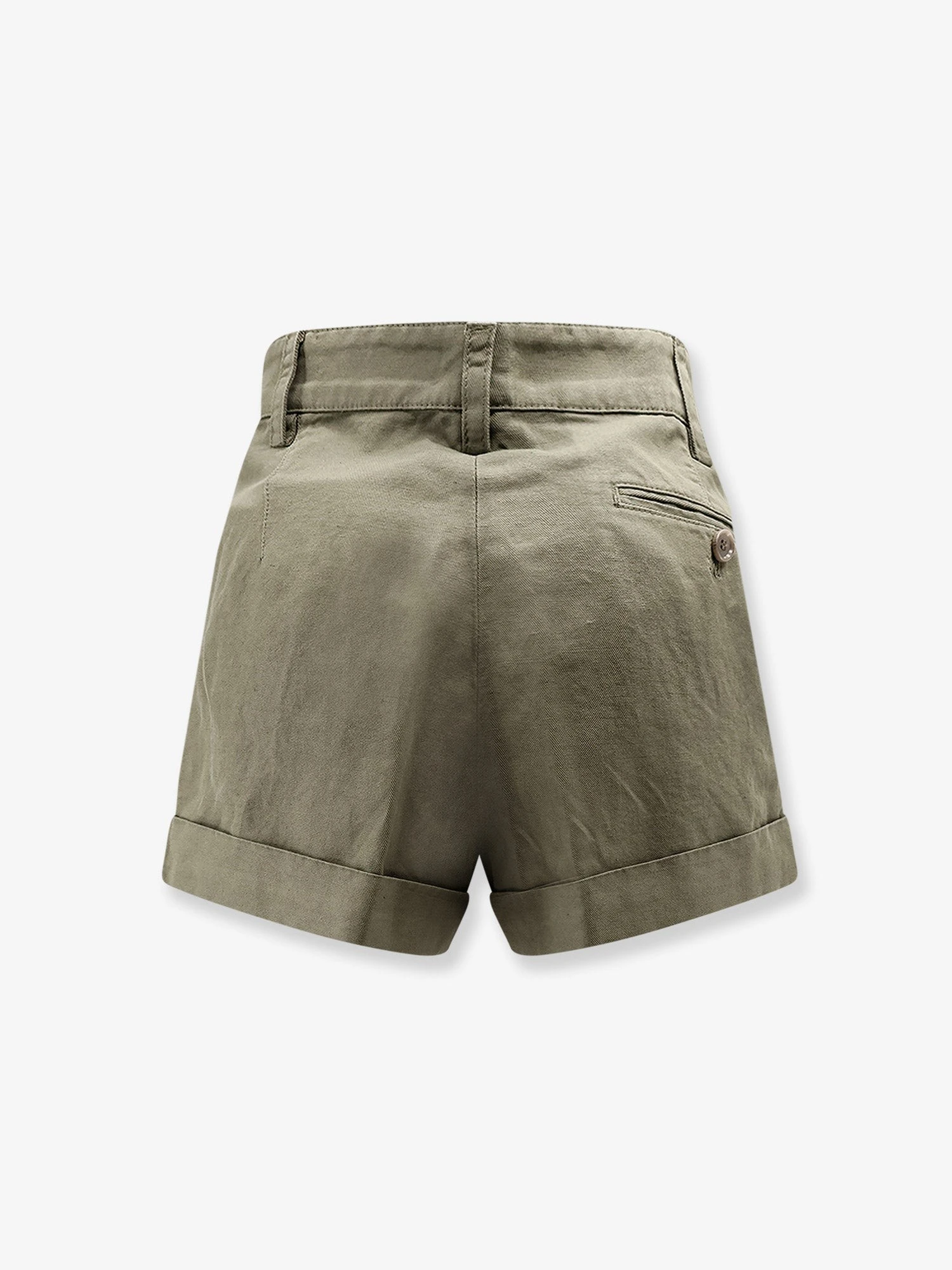 Cotton and linen shorts
