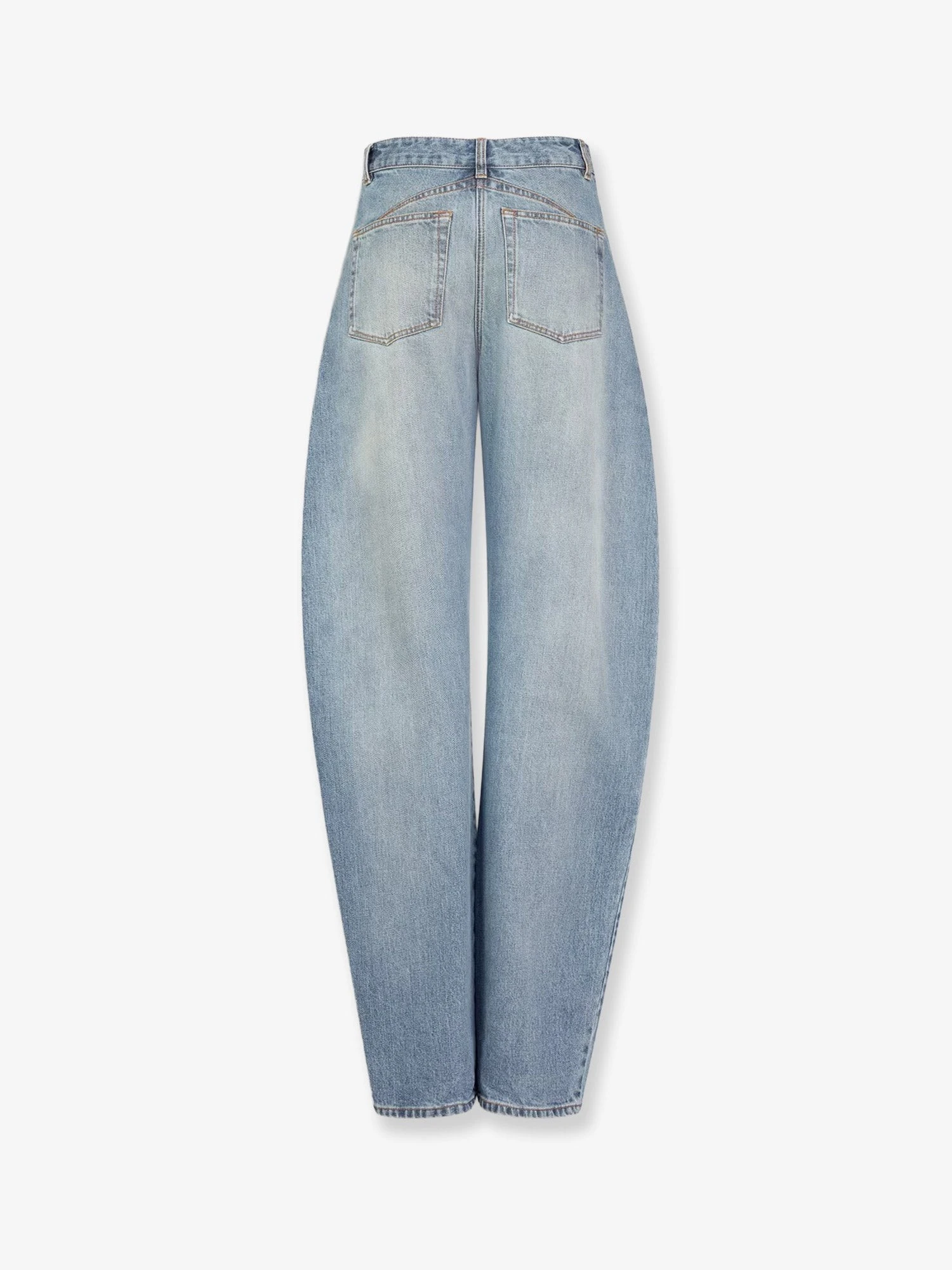 Faded blue denim jeans