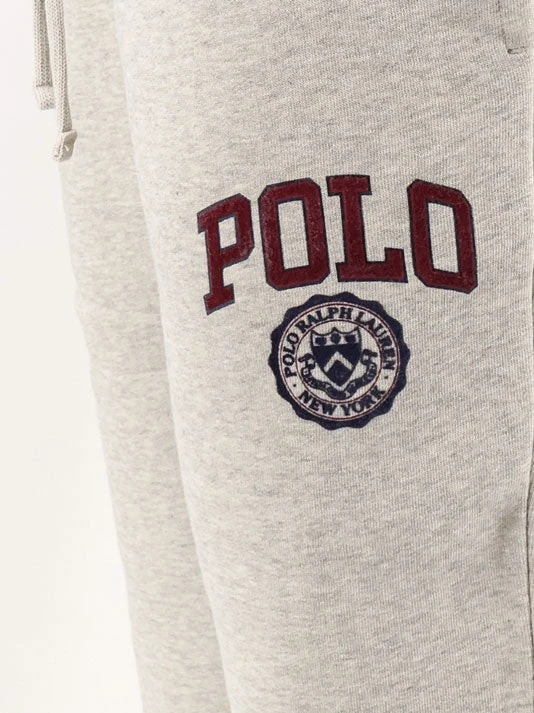 Cotton blend jogging trousers with side logo print