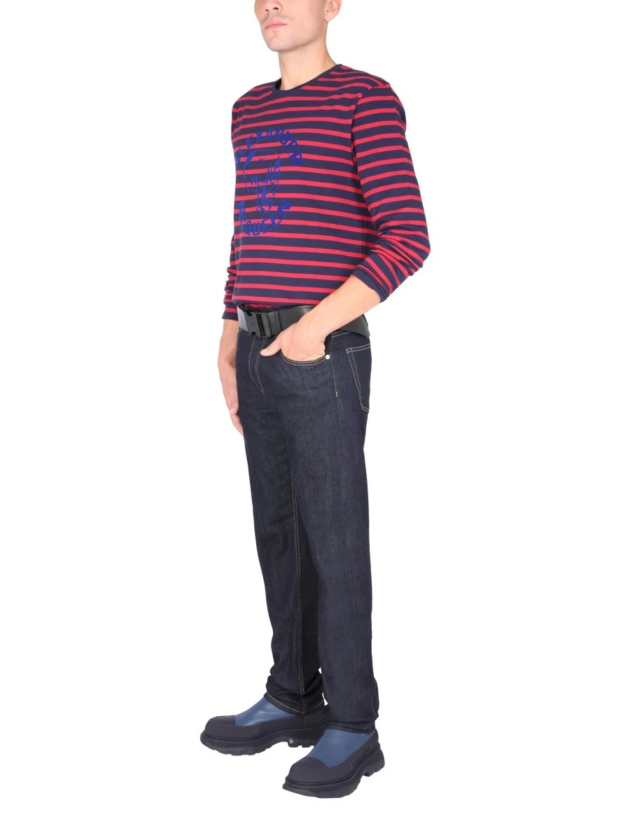 T-SHIRT WITH FLOCKED LOGO.webp