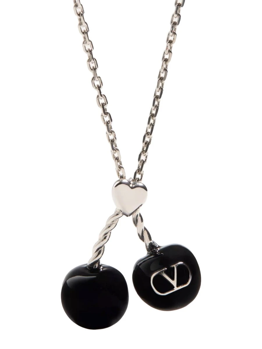 CHEZ VALENTINO METAL AND ENAMEL NECKLACE.webp