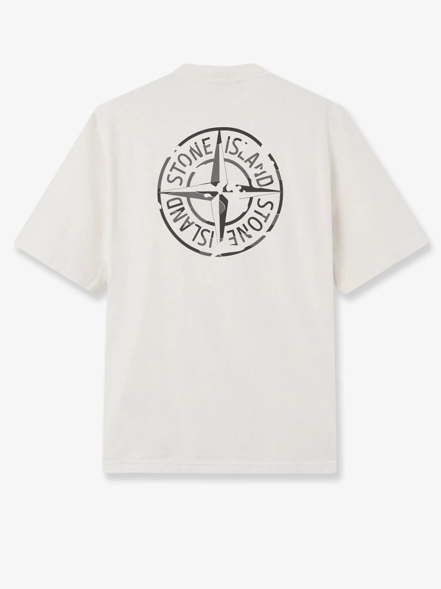 Cotton T-shirt with tone-on-tone logo print on the front.webp