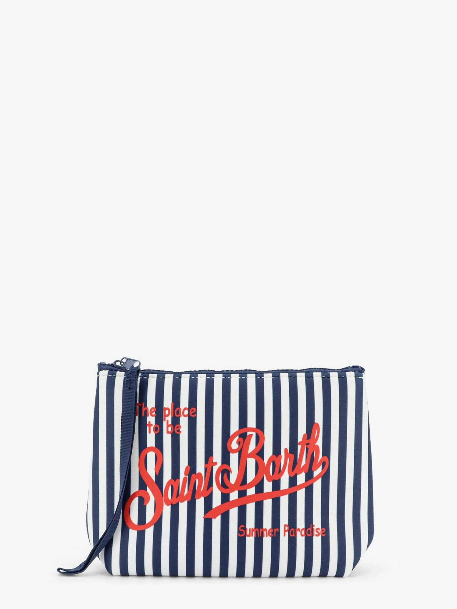 Aline scuba clutch with striped pattern.webp