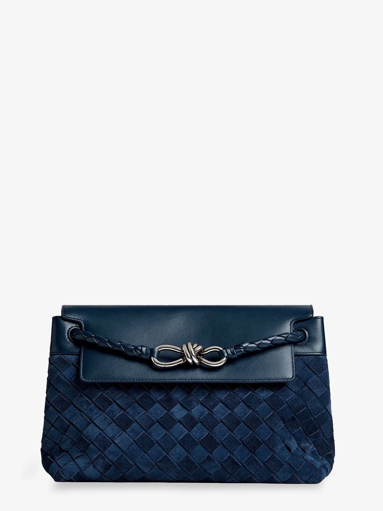 Andiamo Messenger suede crossbody bag with Intrecciato motif.webp