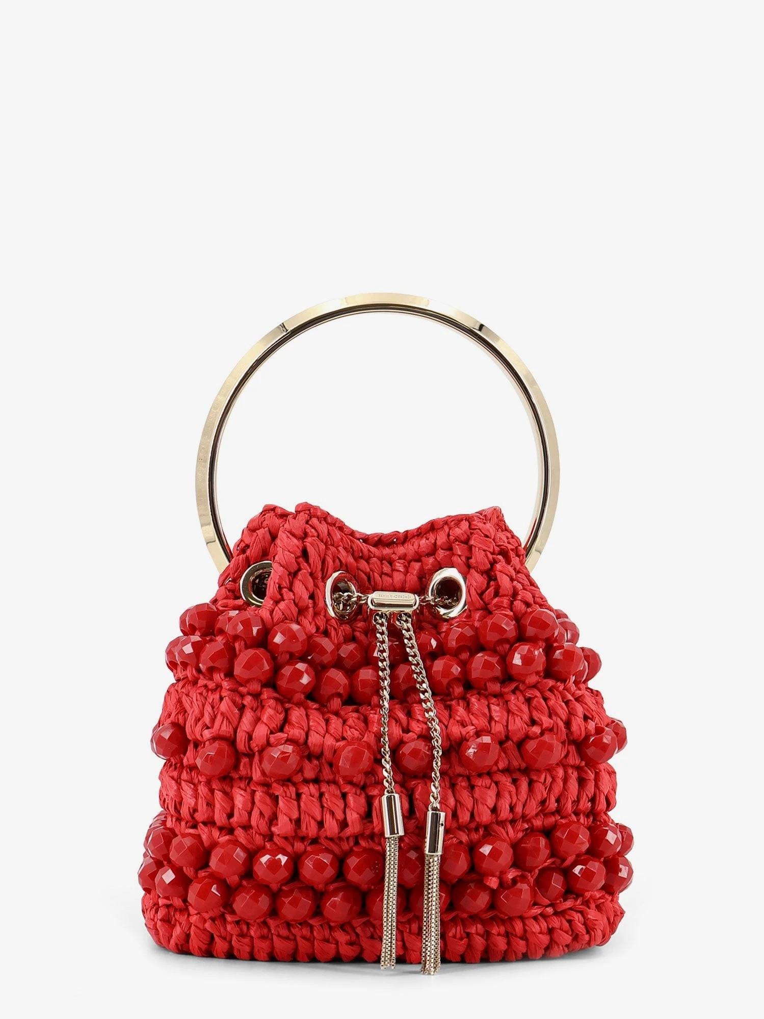 Bon Bon raffia bucket bag.webp