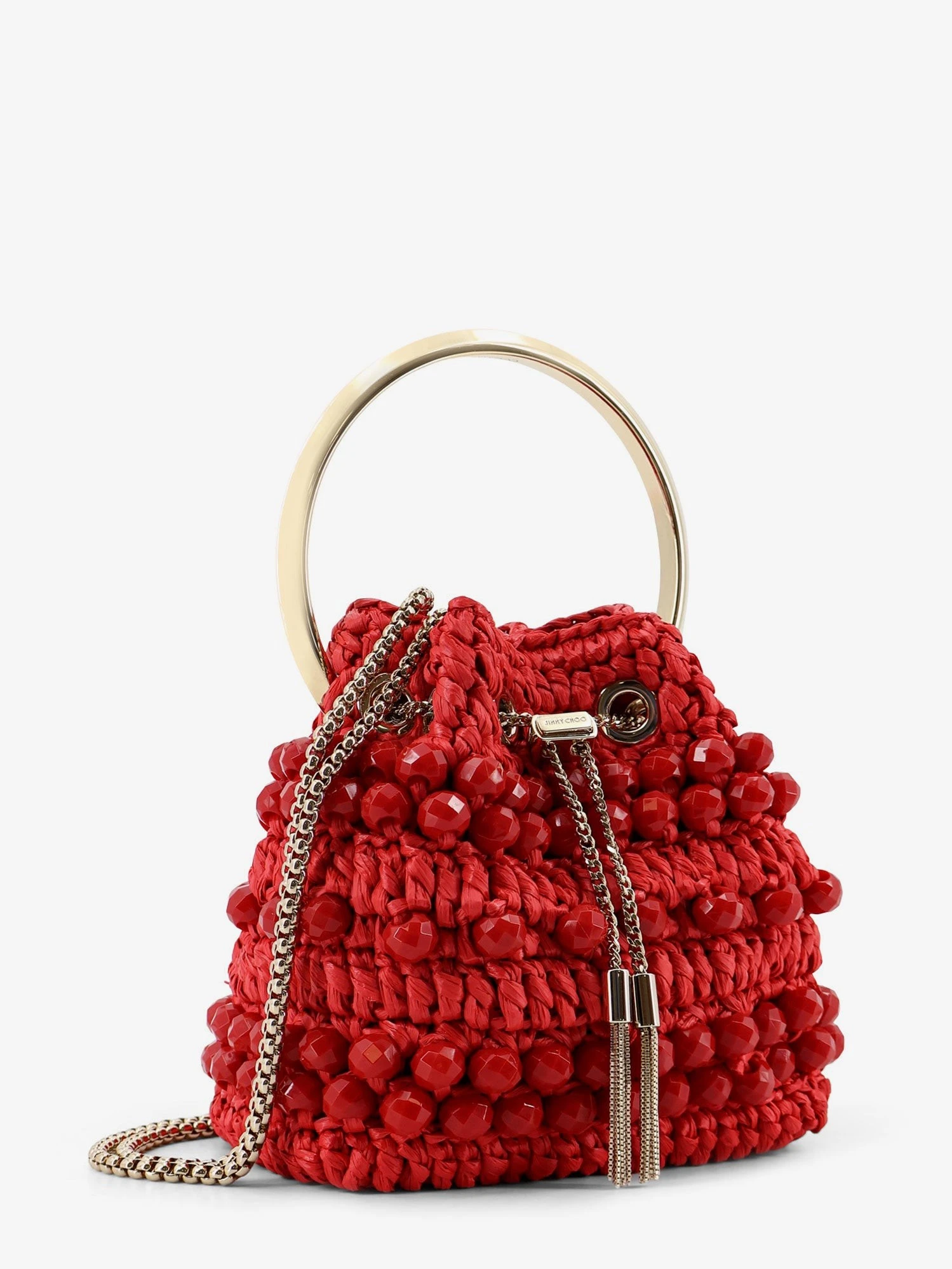 Bon Bon raffia bucket bag.webp