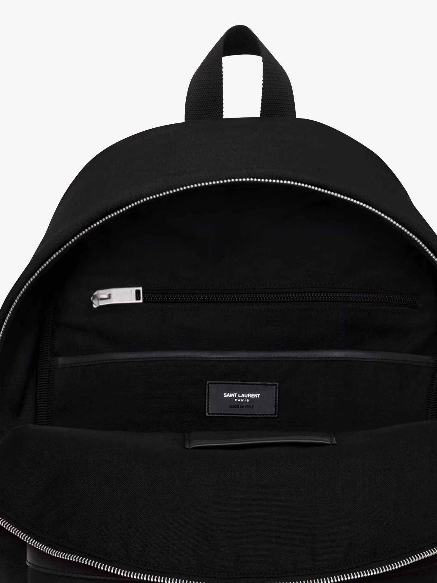 Nylon and leather City backpack.webp
