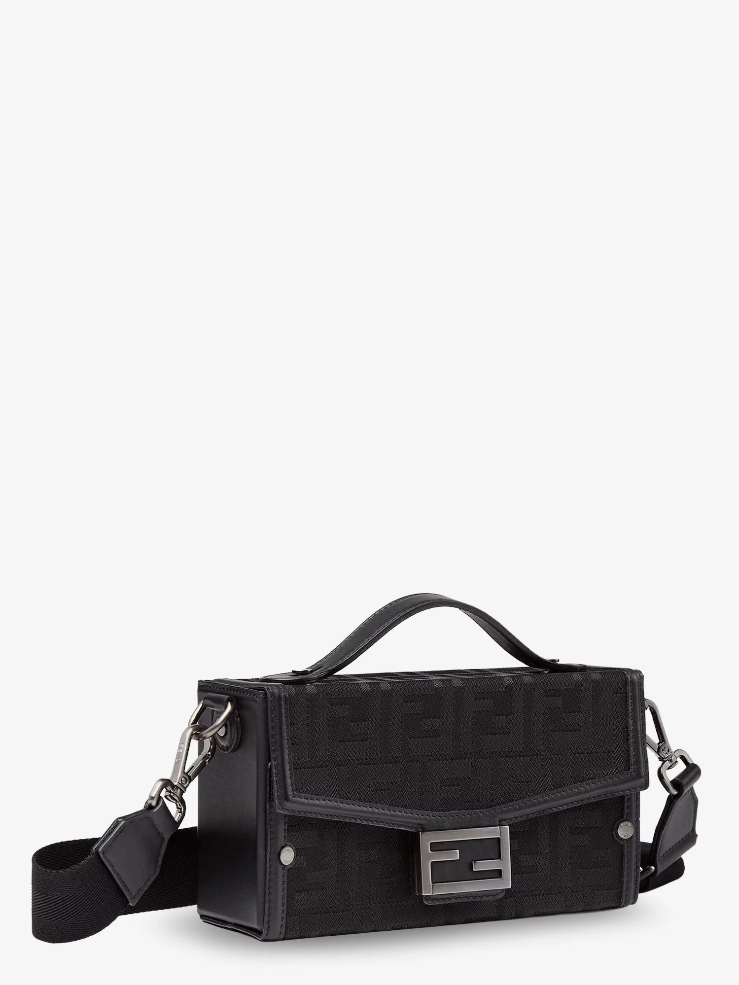 Baguette Soft Trunk FF fabric crossbody bag.webp