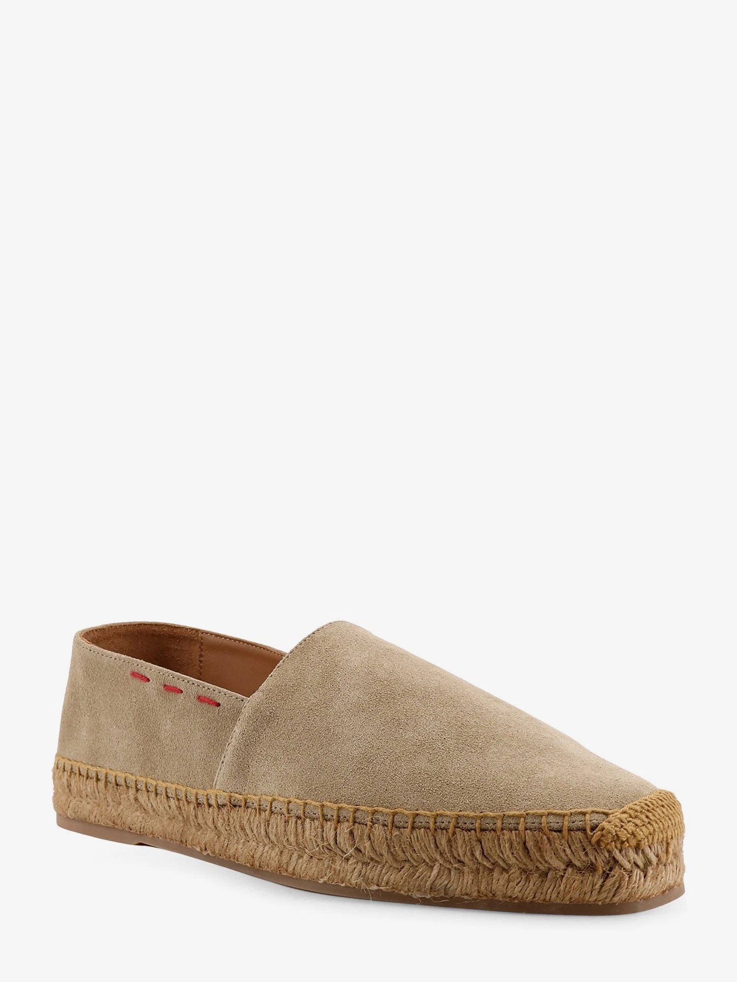 Suede espadrilles with iconic stitching.webp