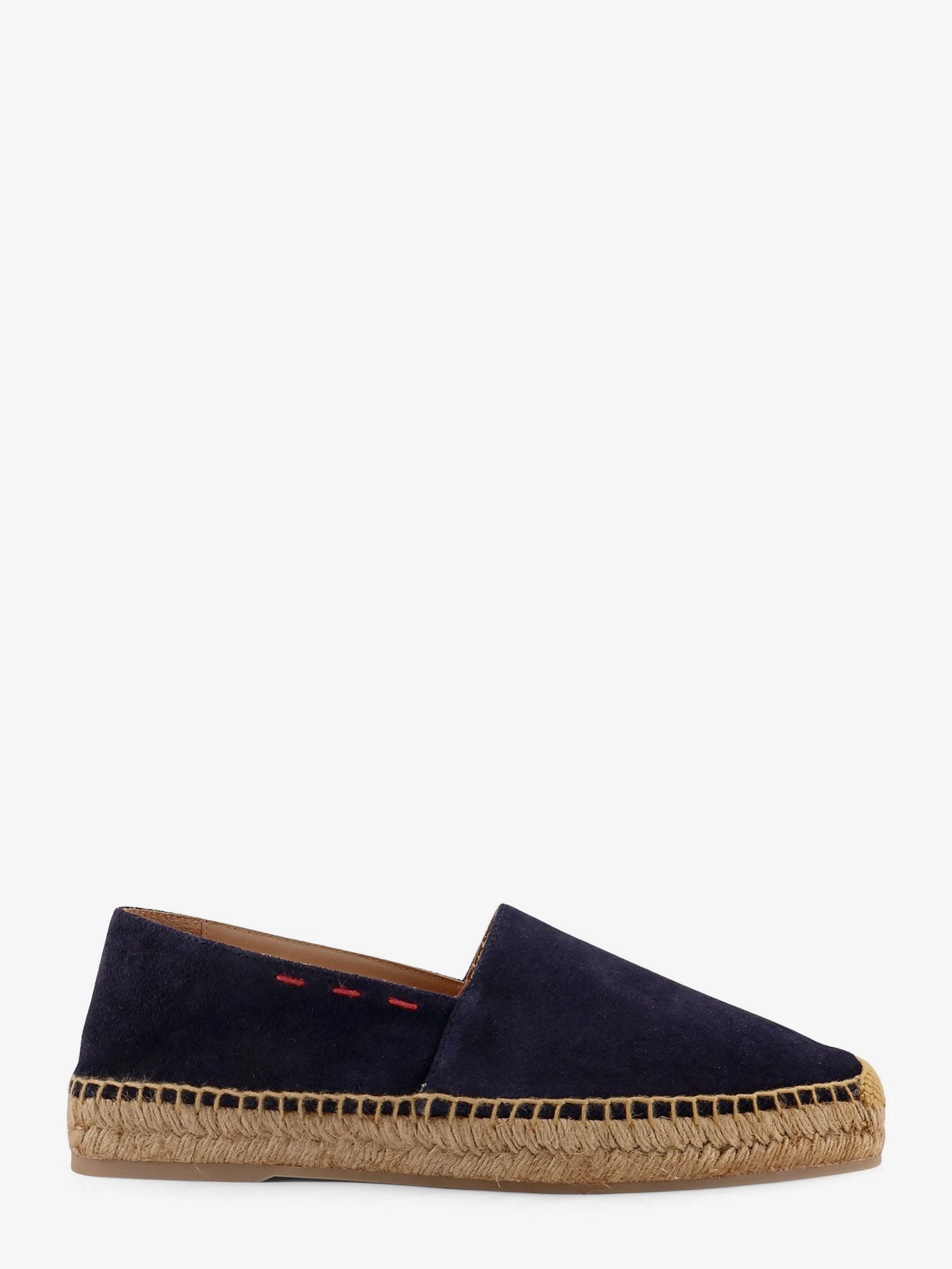 Suede espadrillas with iconic stitching.webp