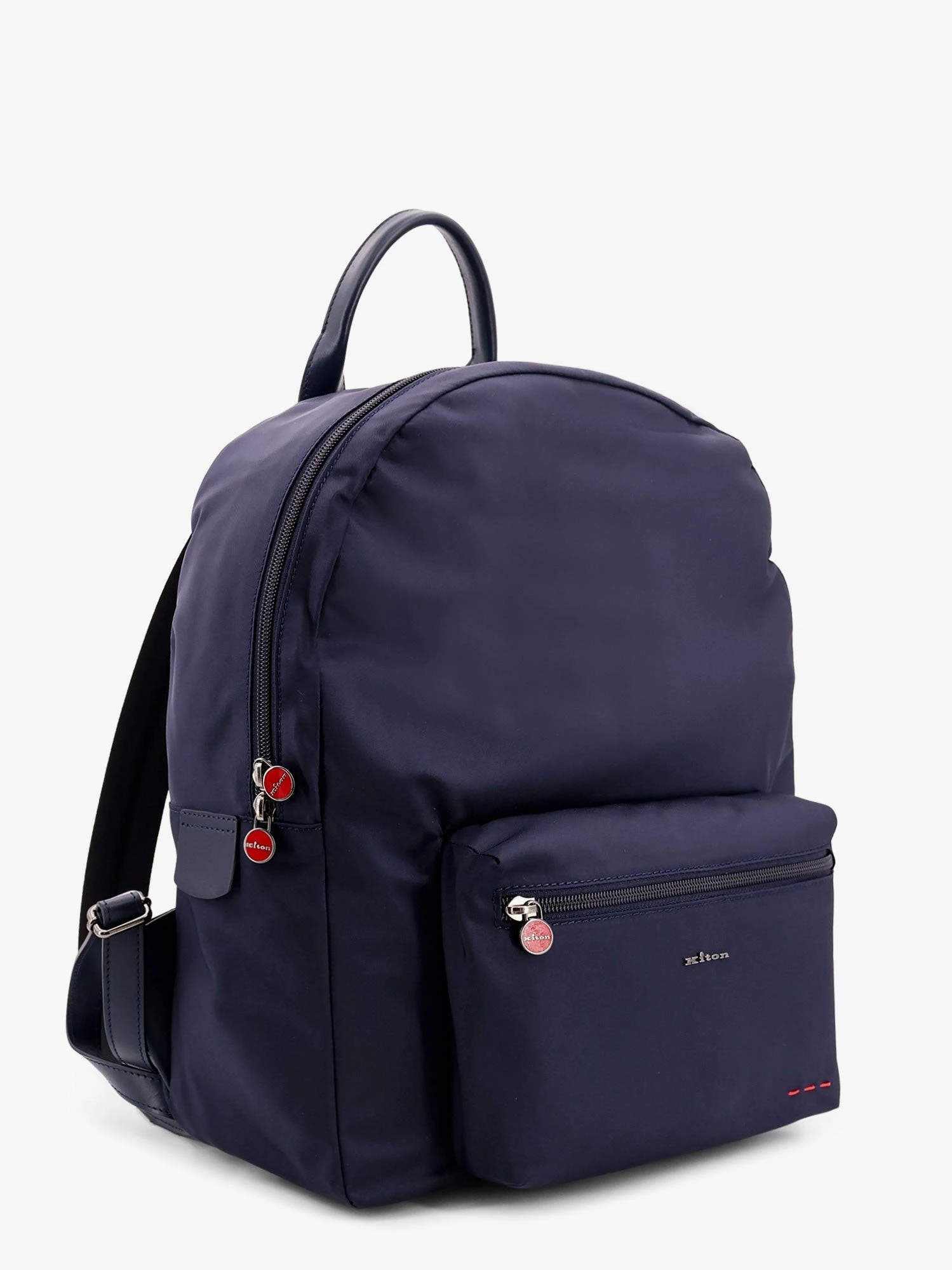 Nylon backpack with metal lettering logo.webp