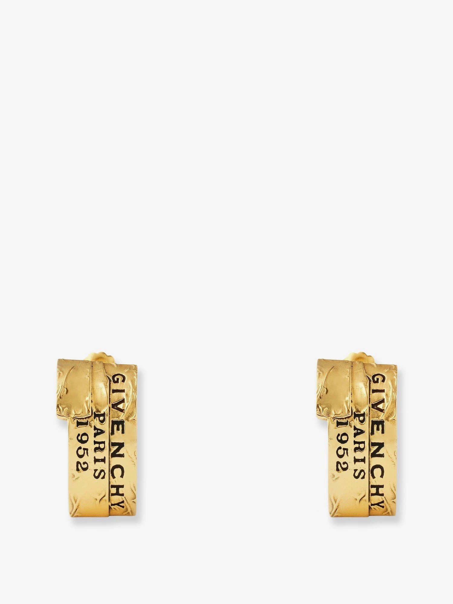 Givenchy Tape metal earrings with gold finishes.webp