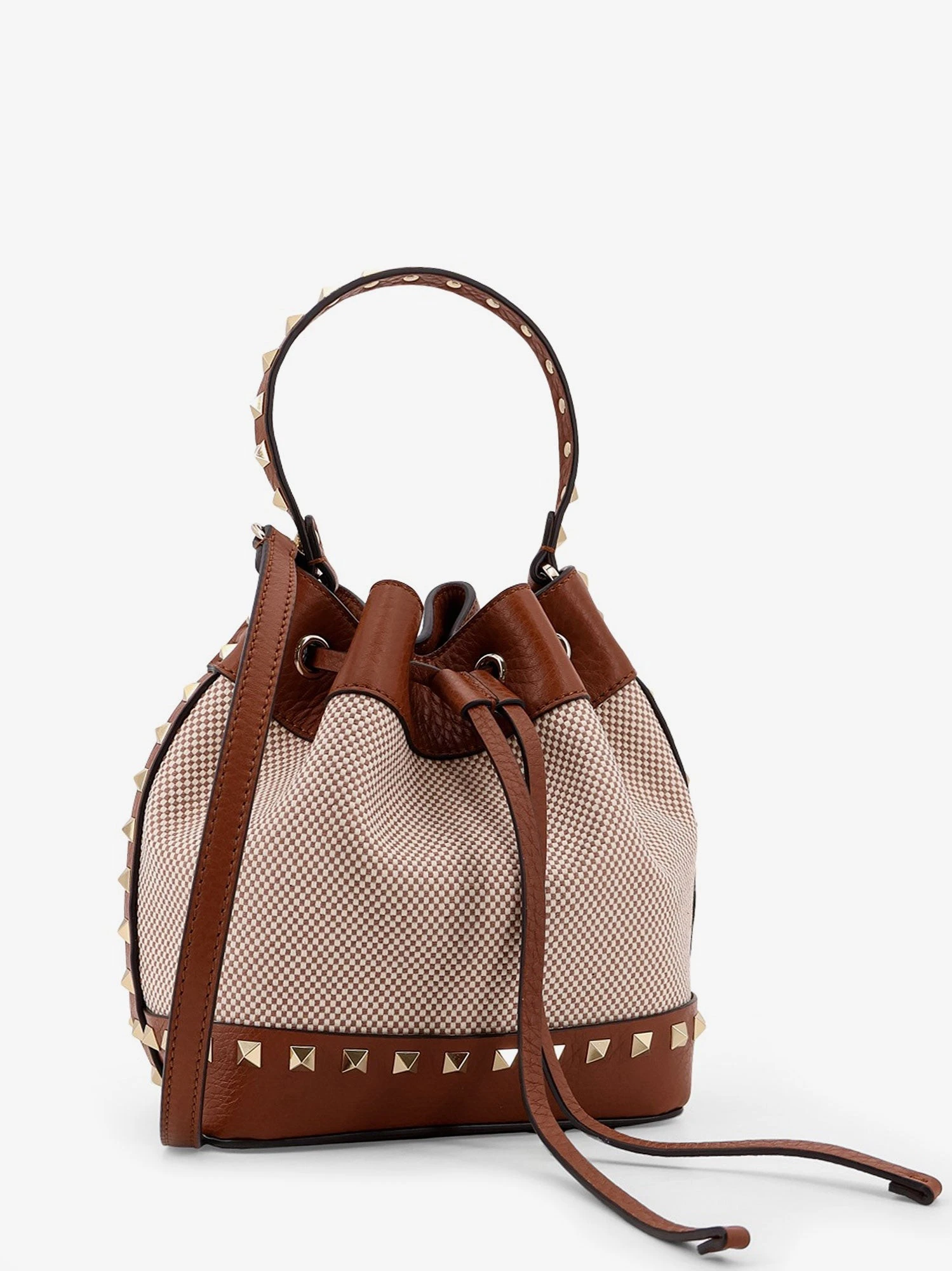 Rockstud Spike canvas and leather shoulder bag.webp
