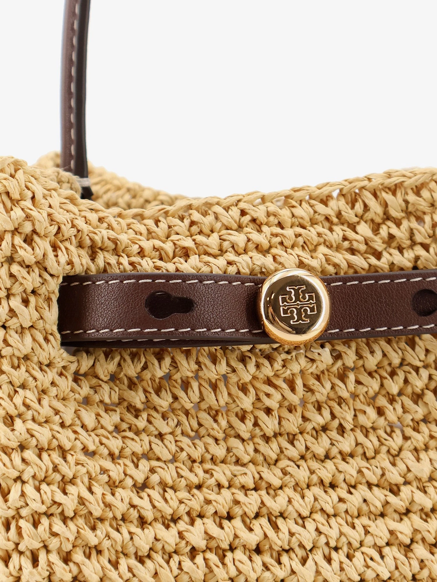 Romy raffia and leather bucket bag.webp