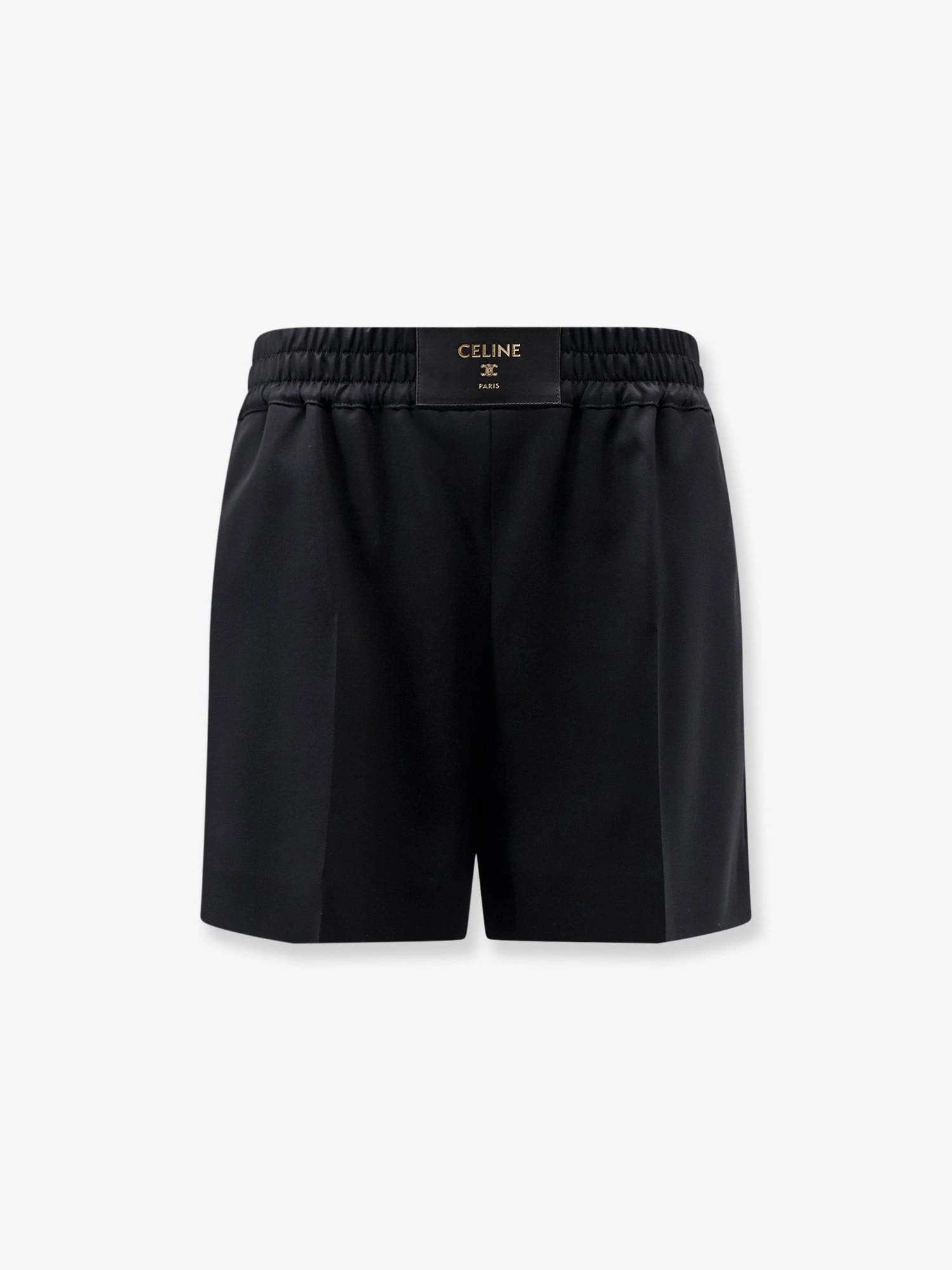 Wool shorts with leather tag.webp