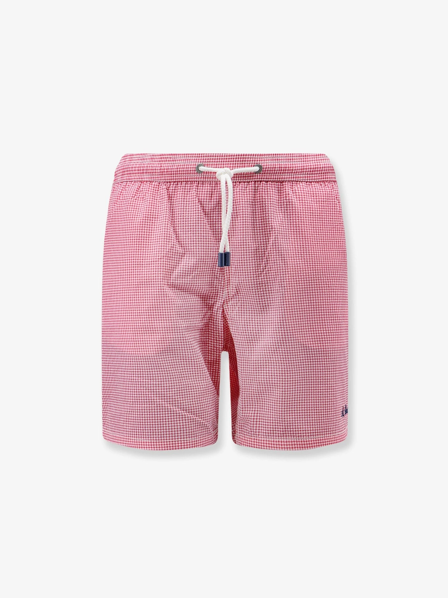 Patmos nylon swim trunks with vichy pattern.webp