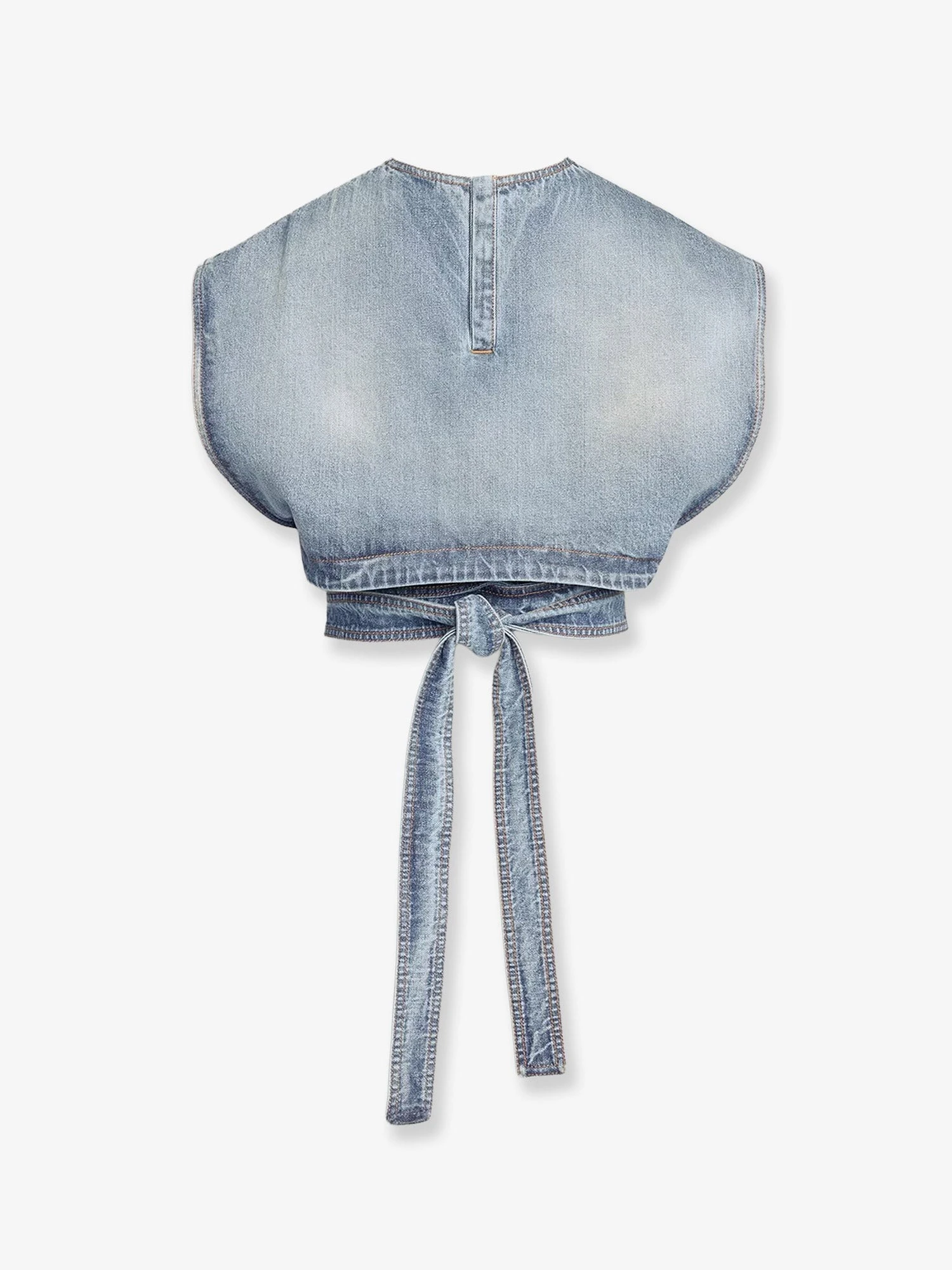 Belted denim top.webp