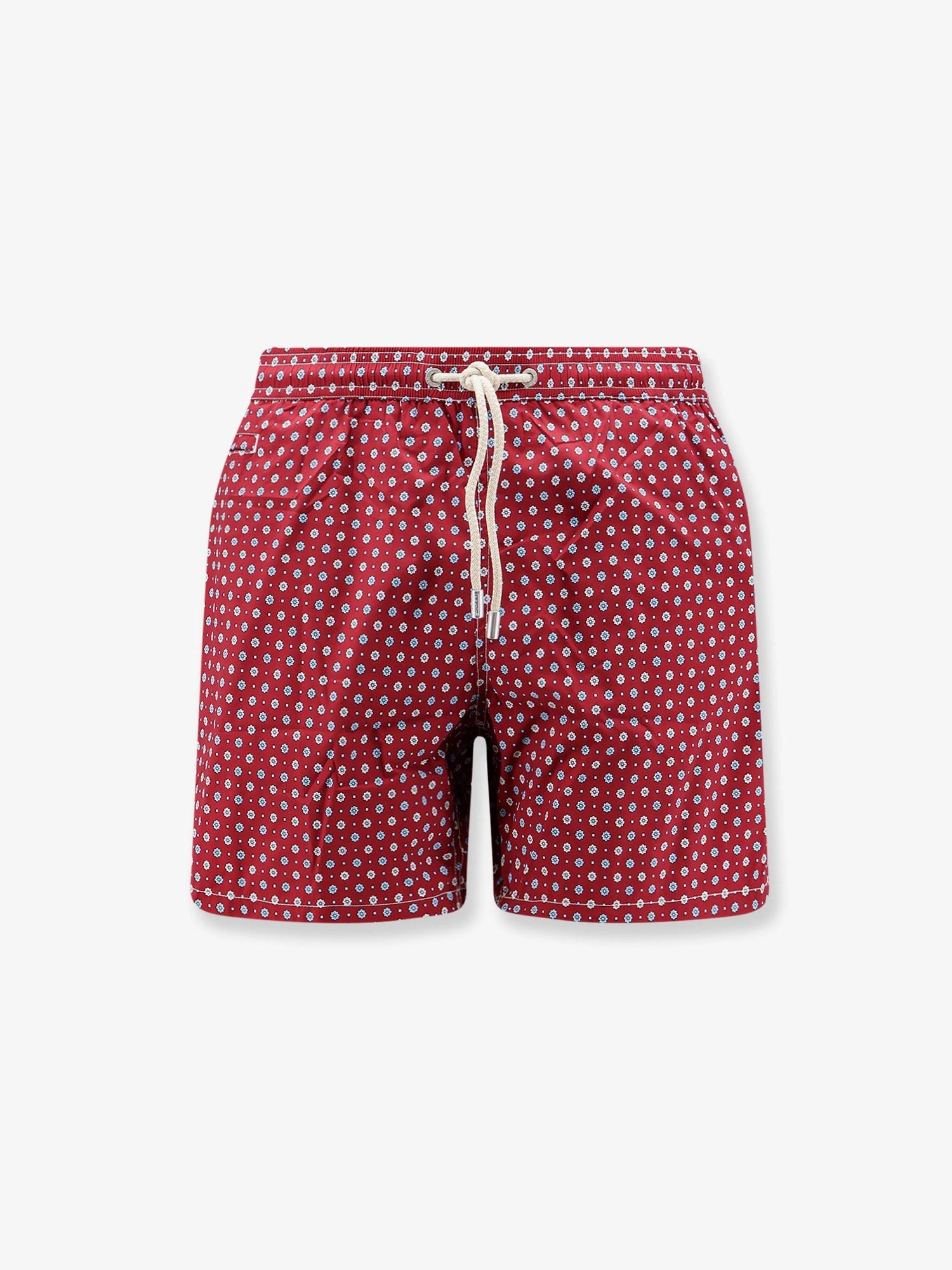 Nylon swim shorts with all-over micro pattern.webp