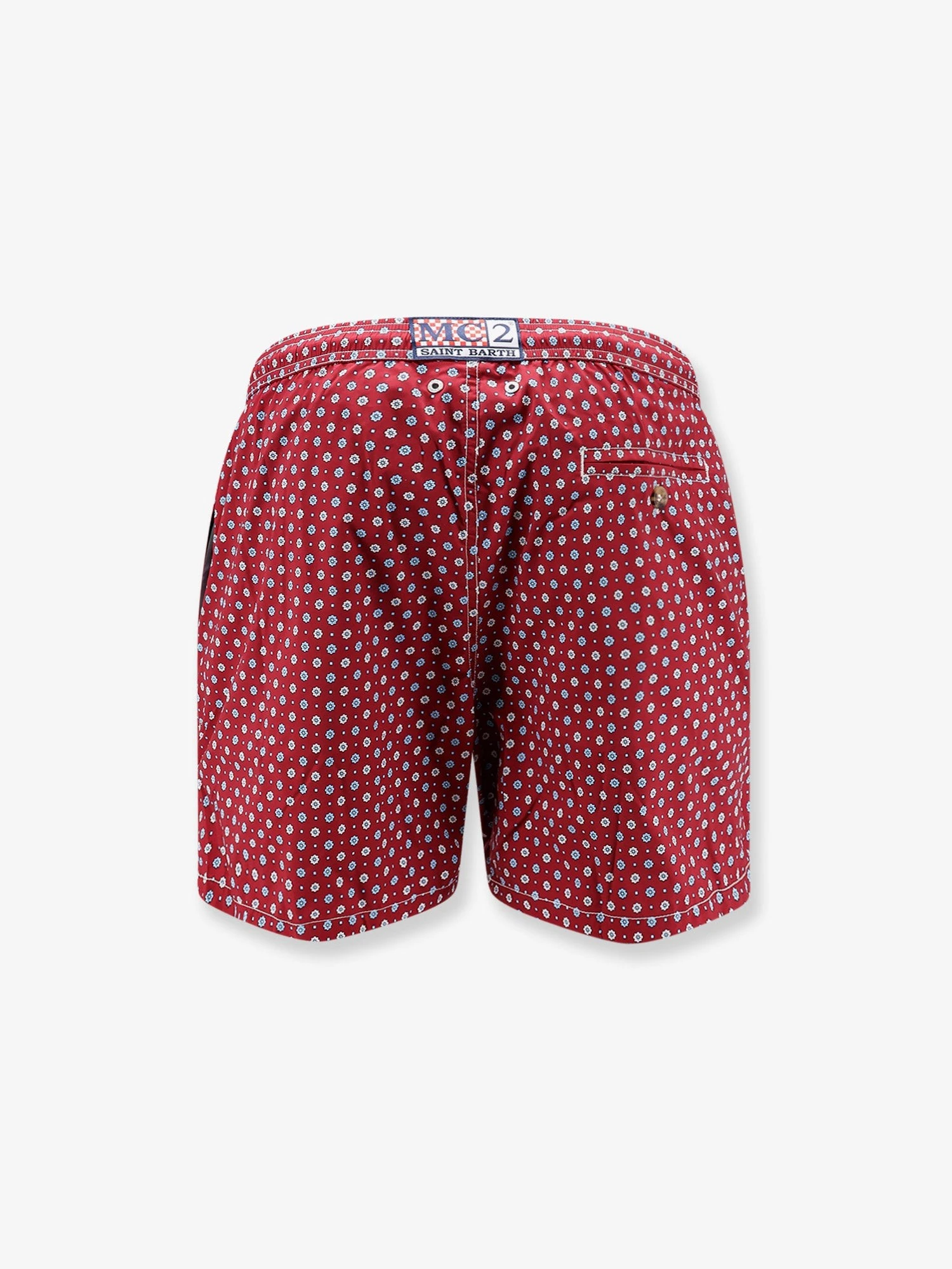 Nylon swim shorts with all-over micro pattern.webp