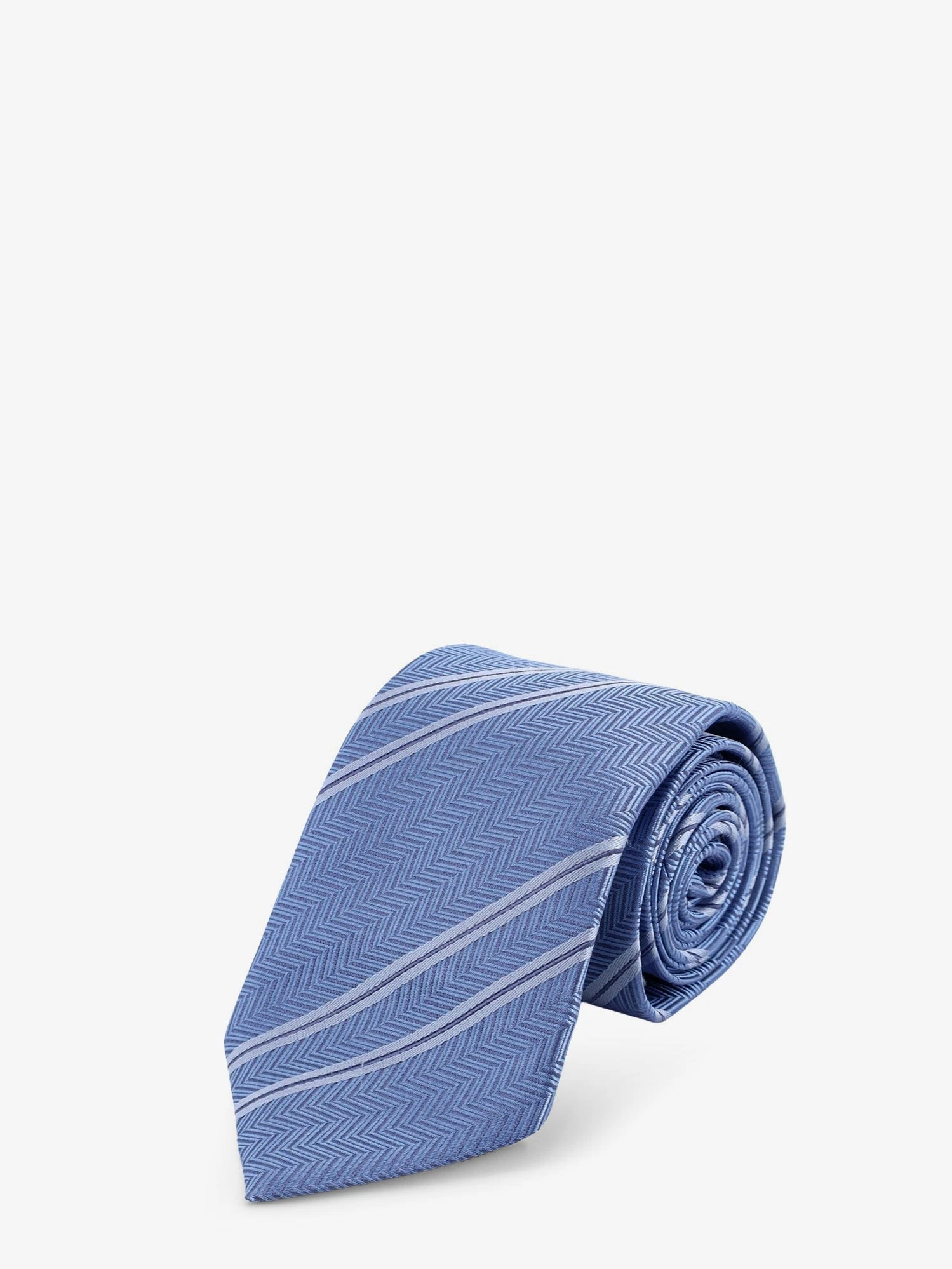 Silk tie with regimental motif.webp