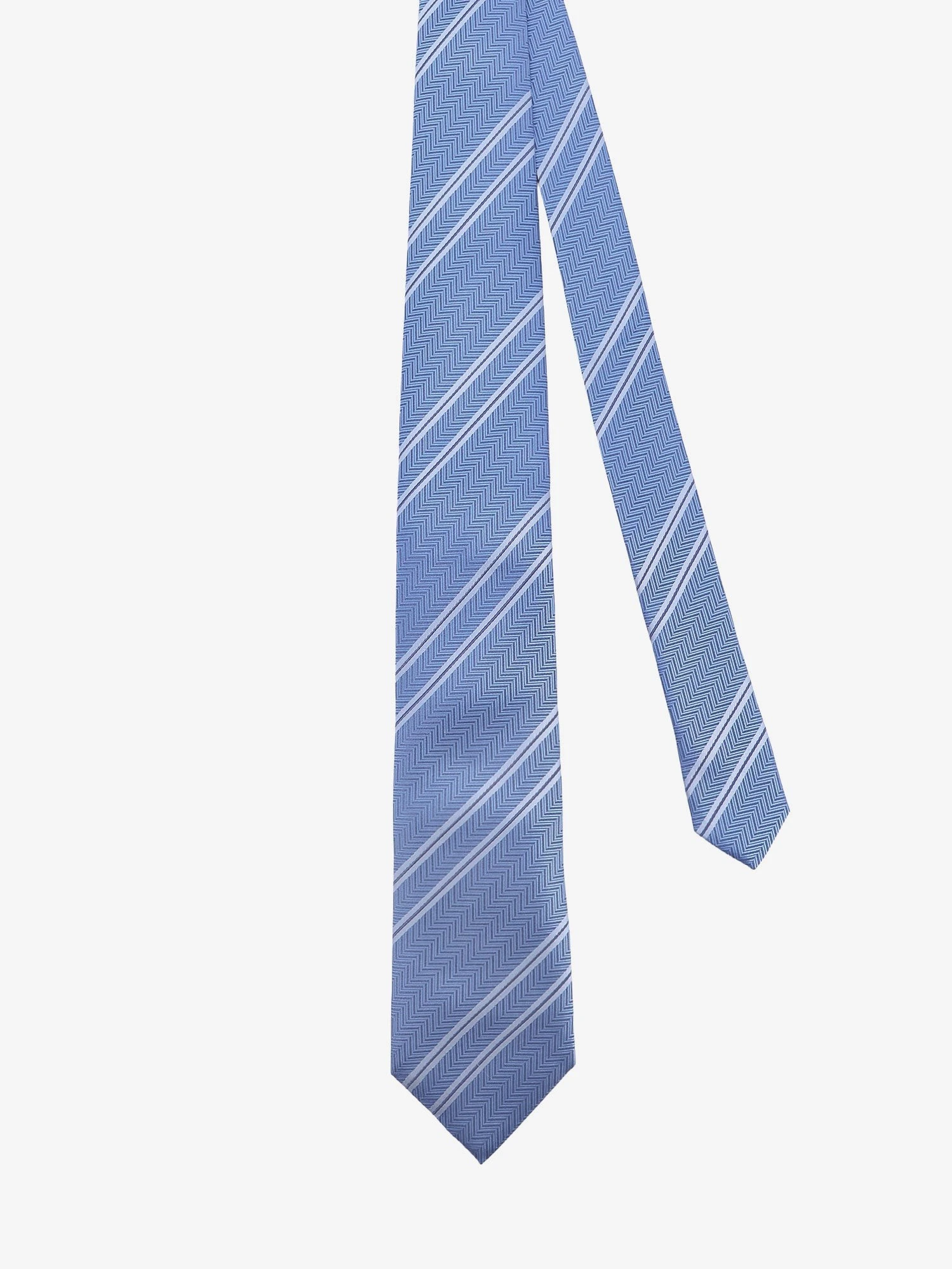 Silk tie with regimental motif.webp