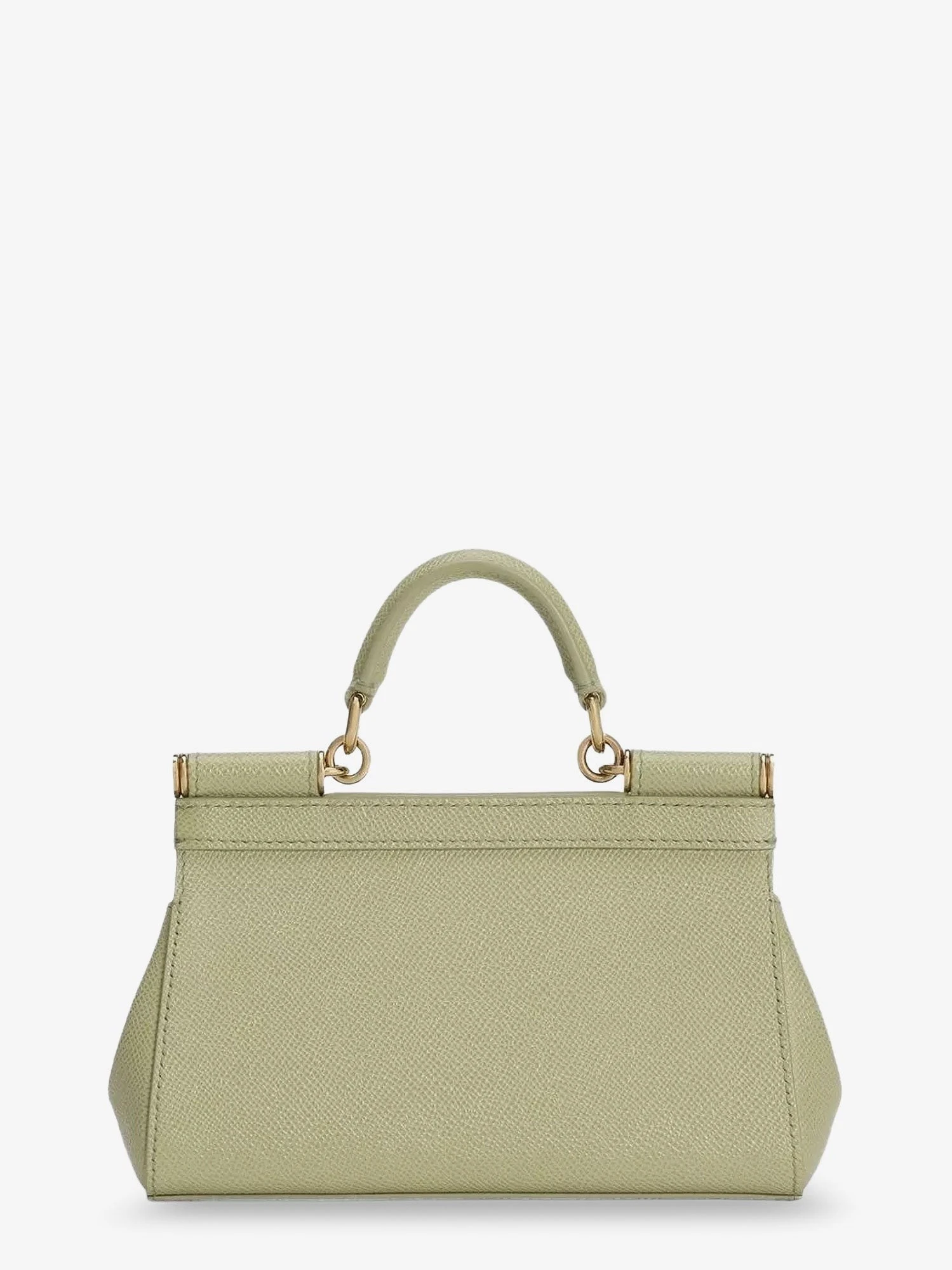 Sicily Small leather shoulder bag with metal logo patch.webp