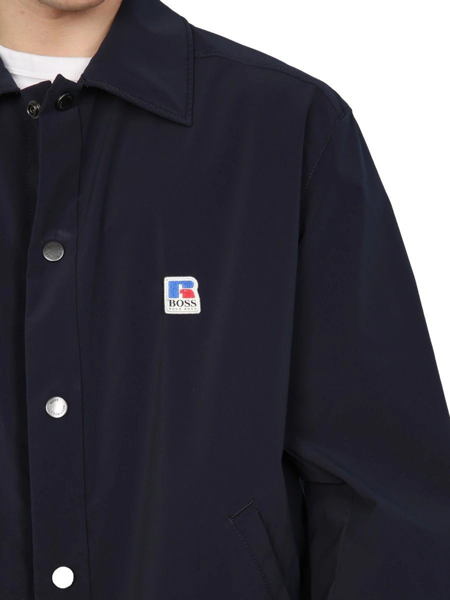 RELAXED FIT JACKET WITH BOSS X RUSSELL ATHLETIC LOGO.webp