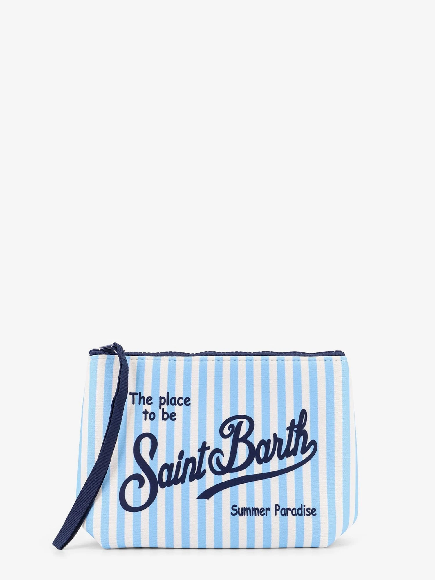 Aline scuba clutch with striped pattern.webp
