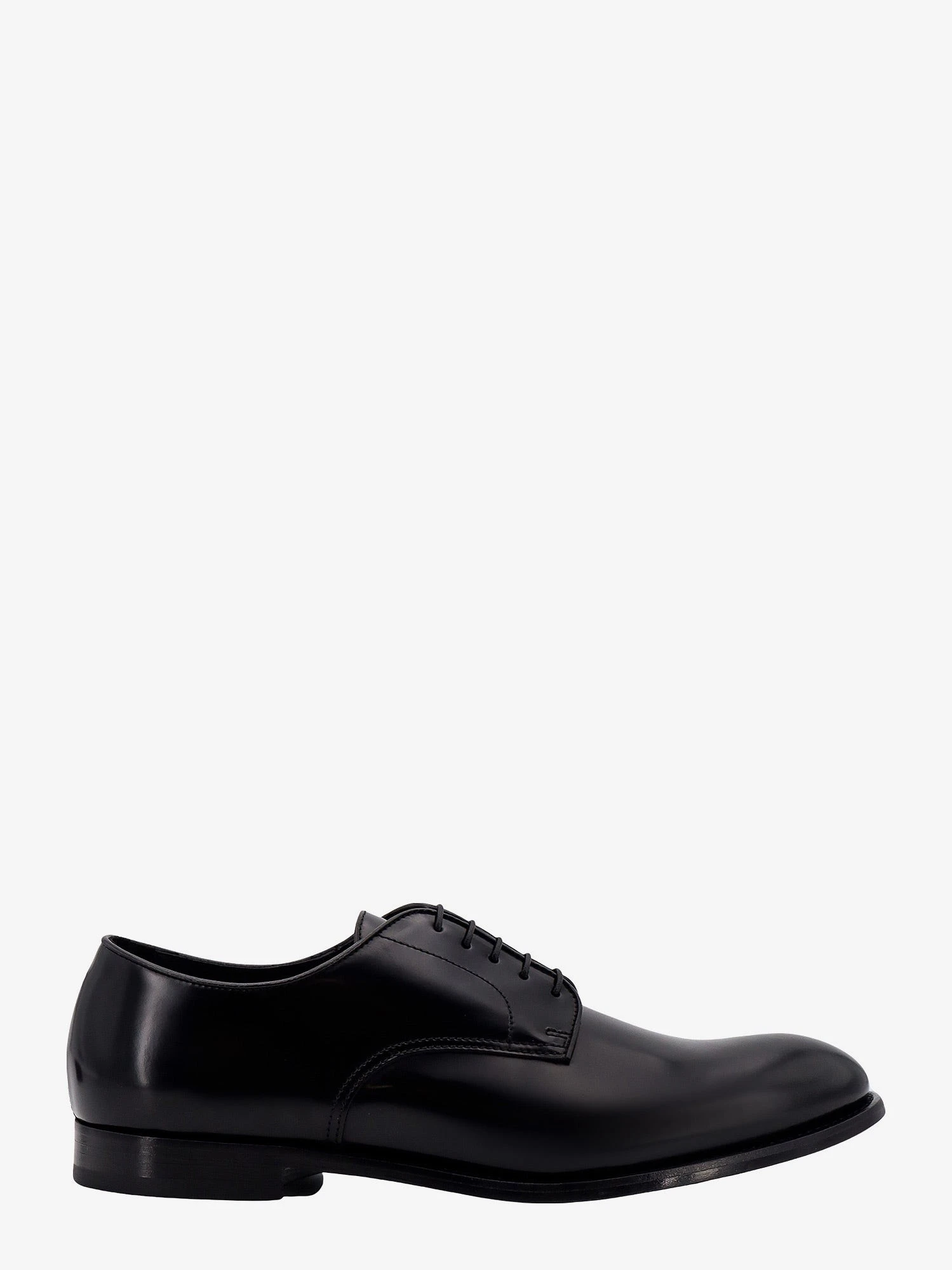 Patent leather lace-up shoe.webp