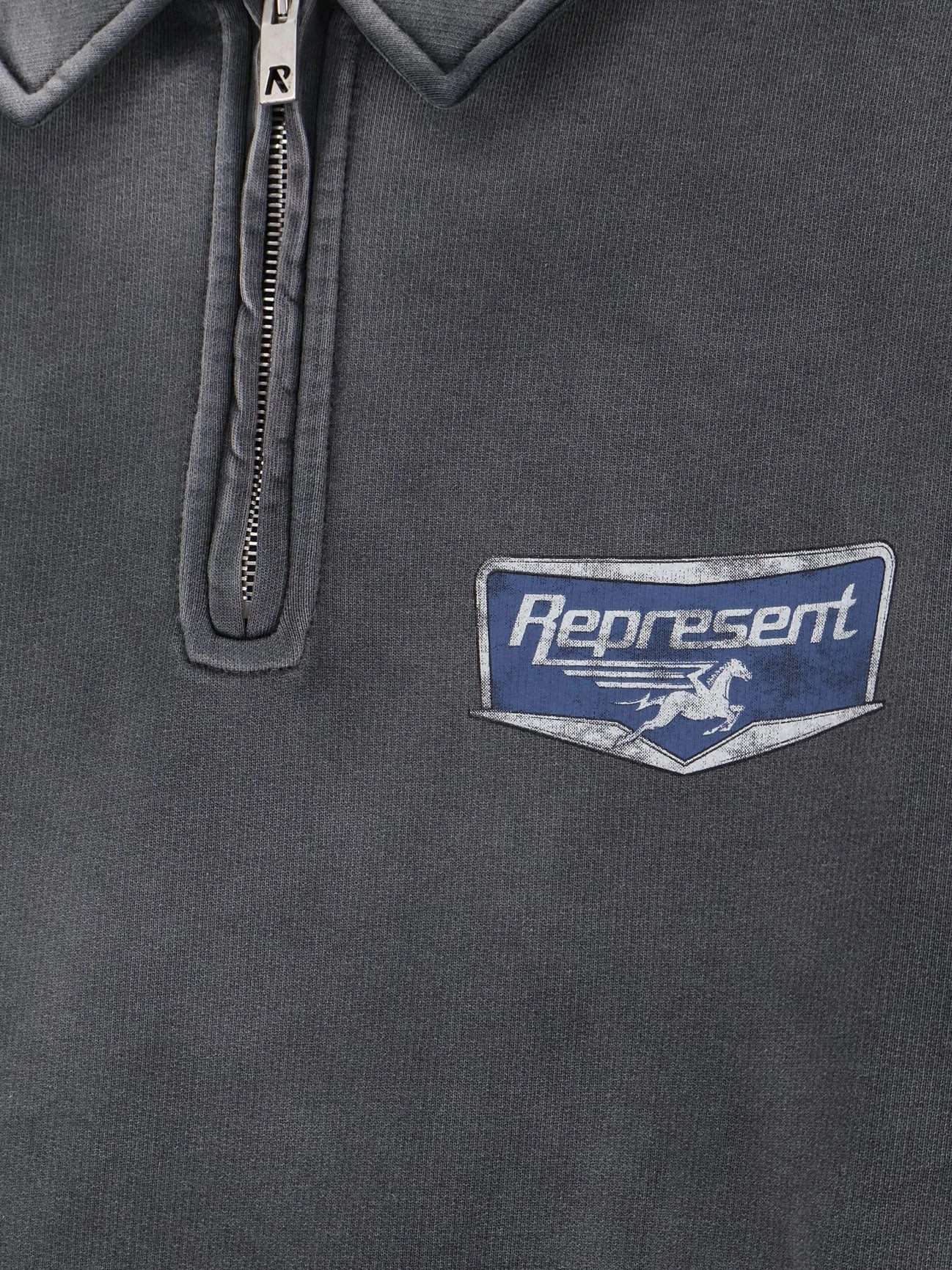 Cotton sweatshirt with front logo print.webp