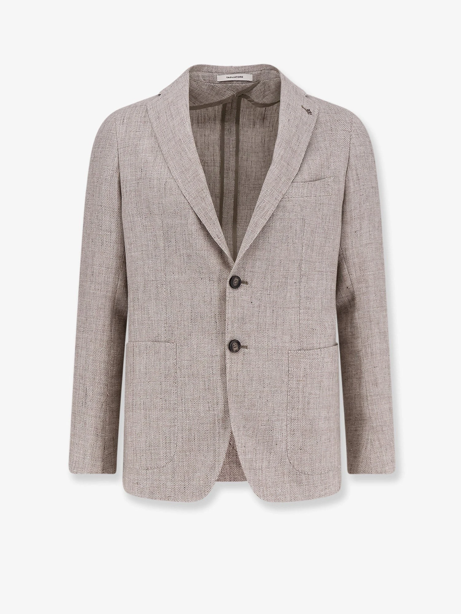 Single-breasted linen and virgin wool blazer.webp