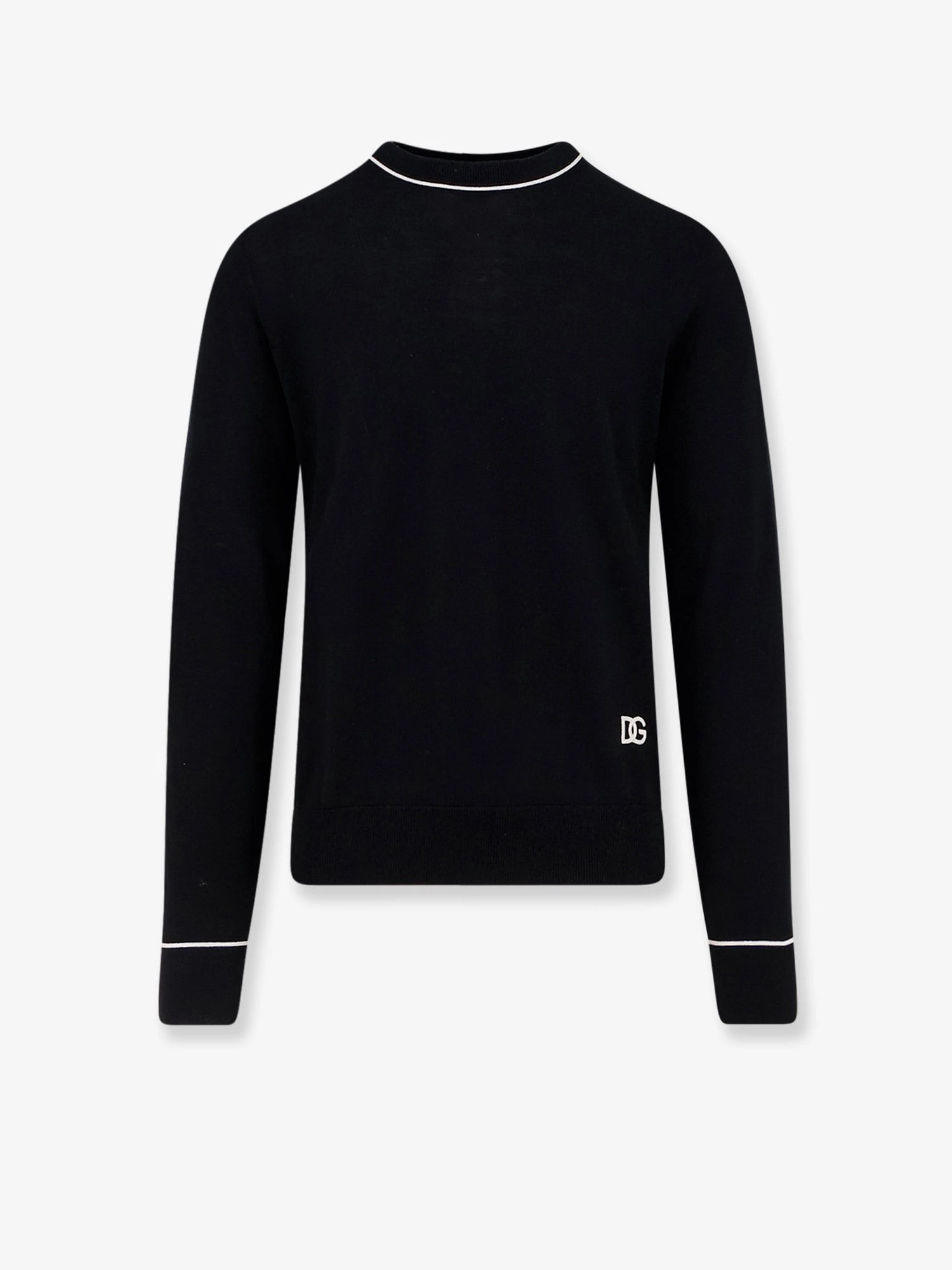 Virgin wool sweater with embroidered DG logo.webp