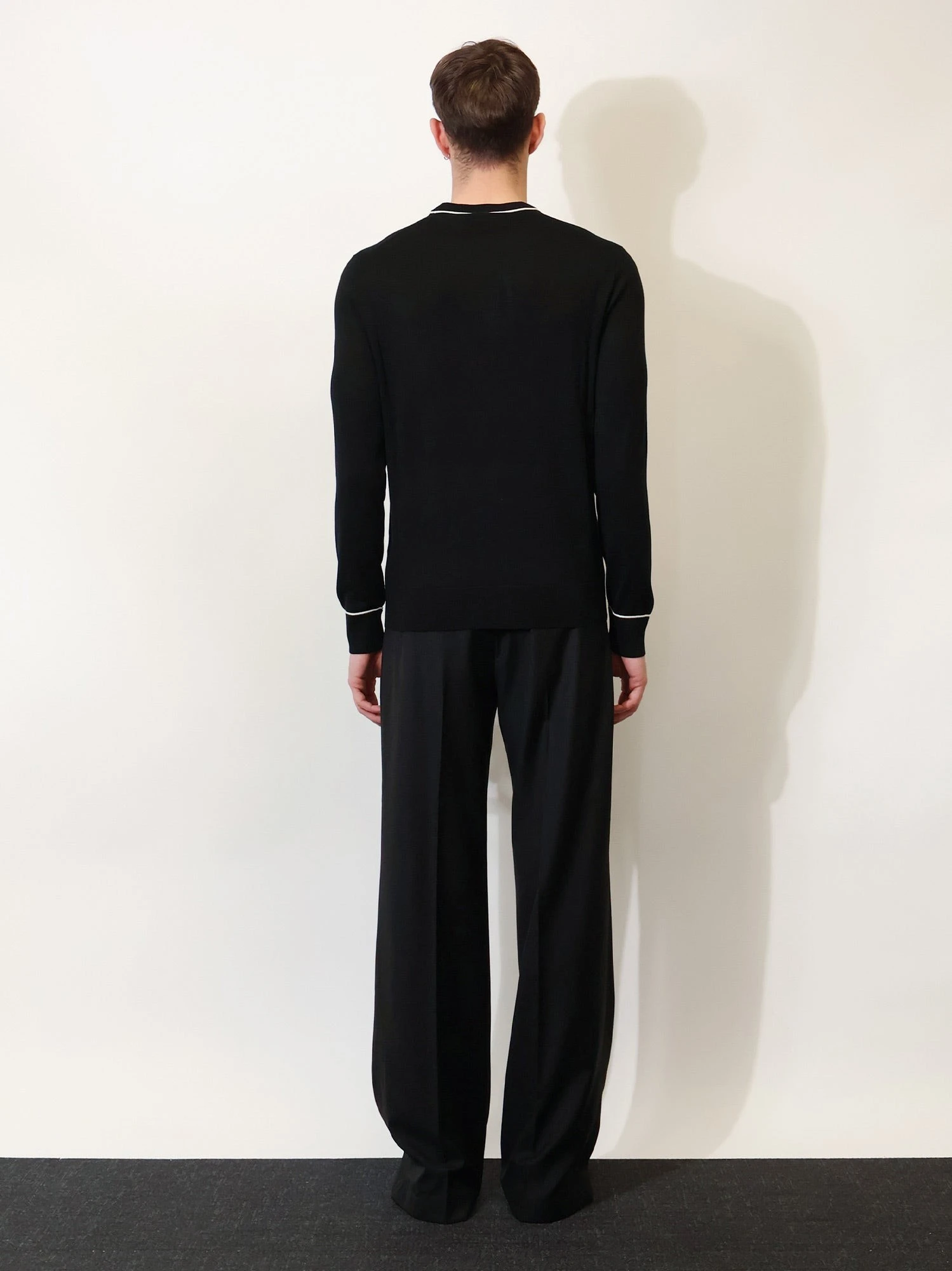 Virgin wool sweater with embroidered DG logo.webp