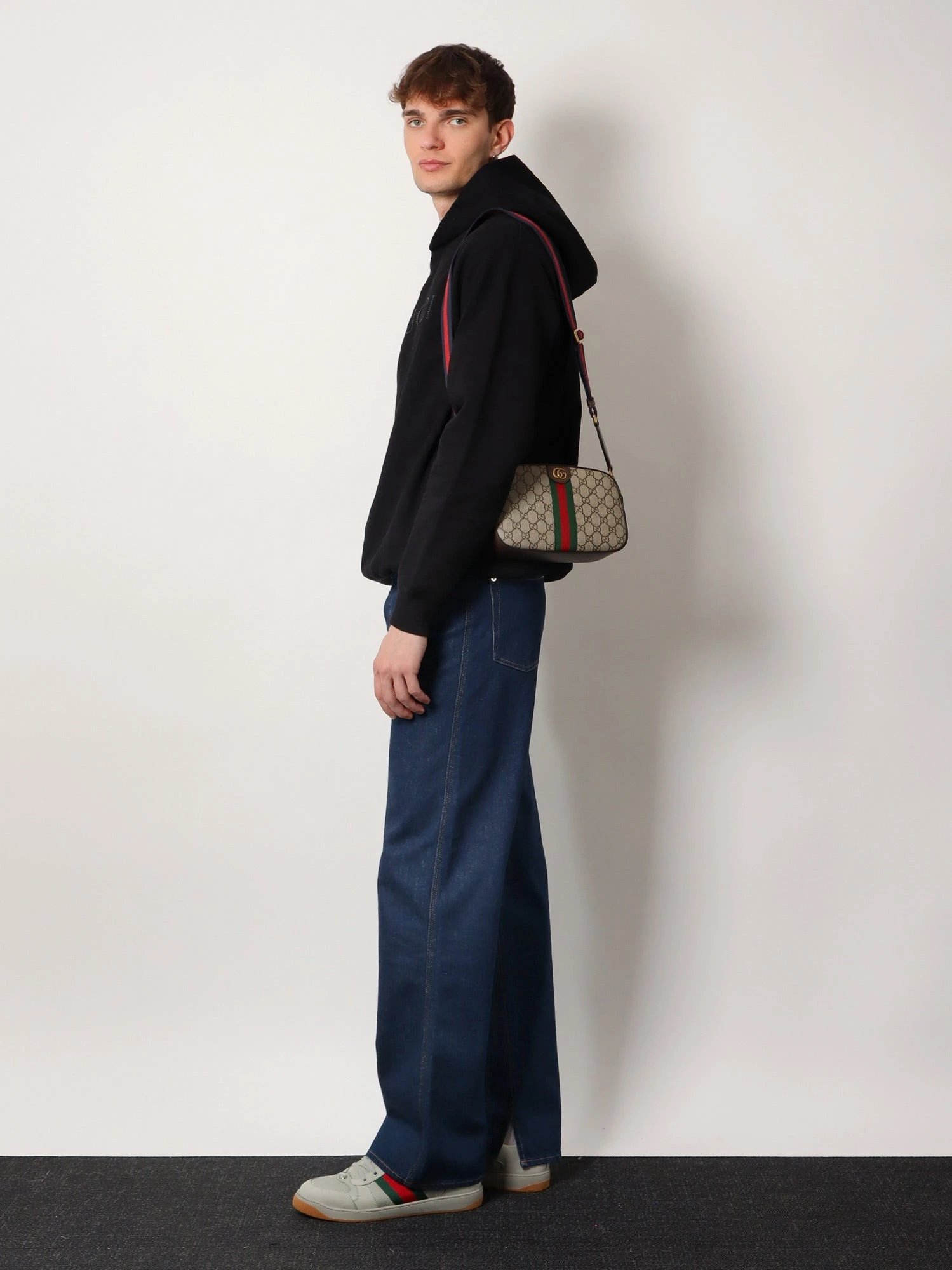 Ophidia GG Supreme Fabric and leather shoulder bag.webp