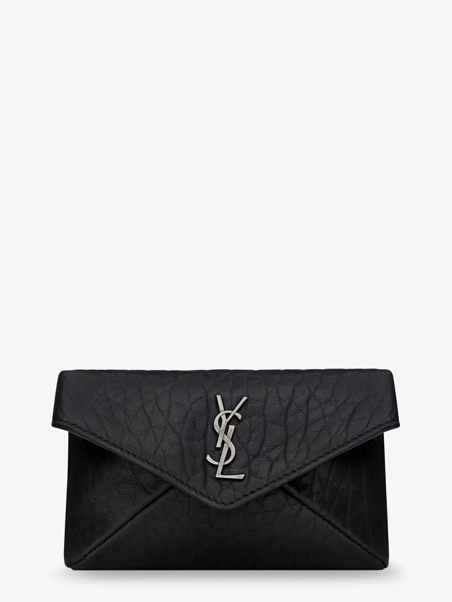 Leather Envelope card holder with Metal Cassandre logo.webp