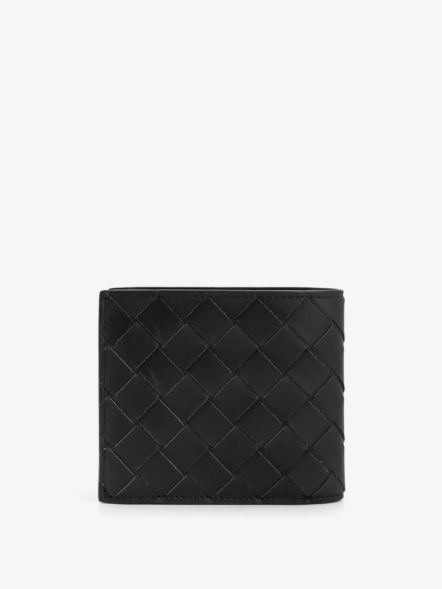 Leather wallet with Intrecciato motif.webp