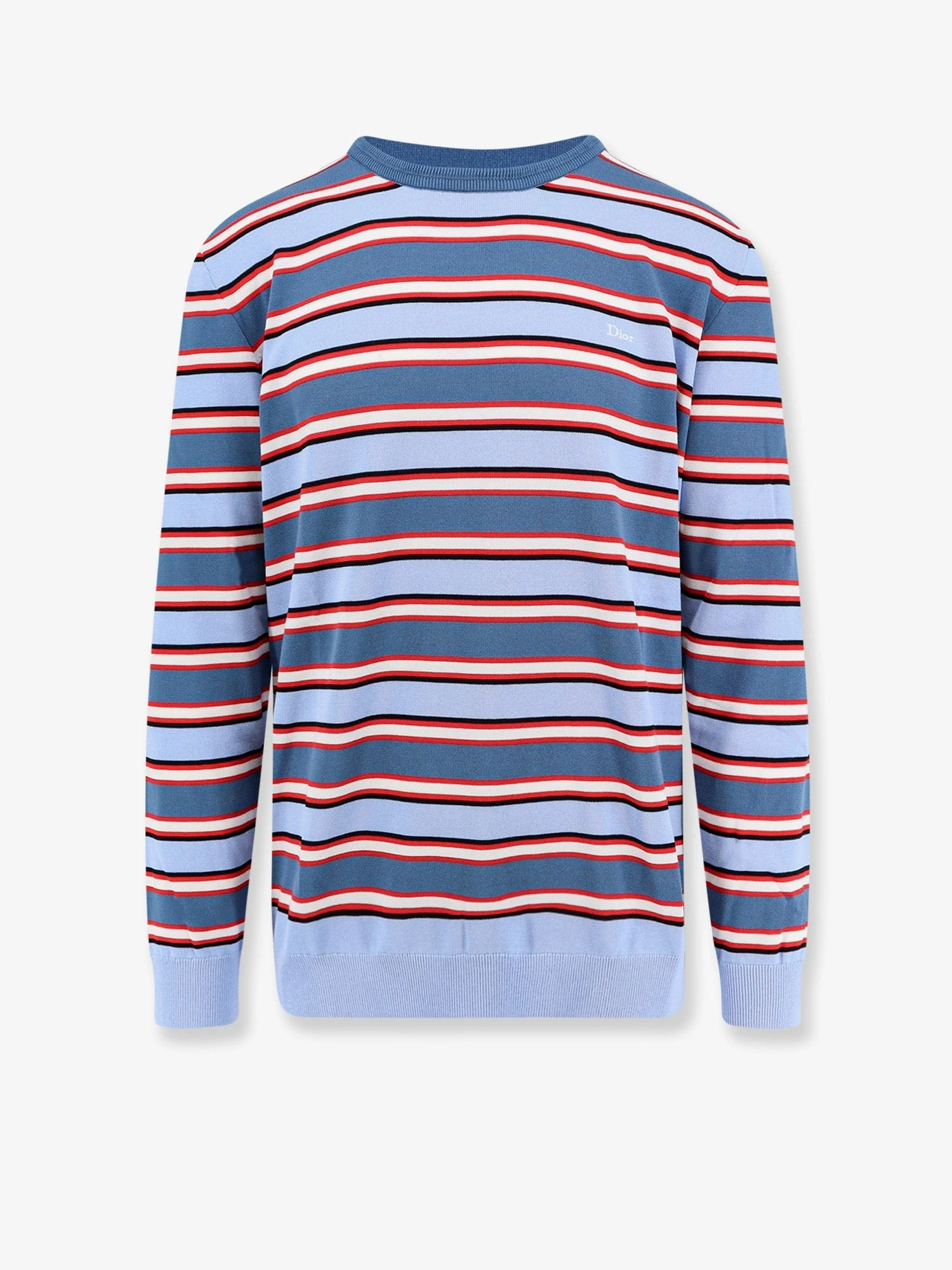 Cotton sweater with striped pattern.webp